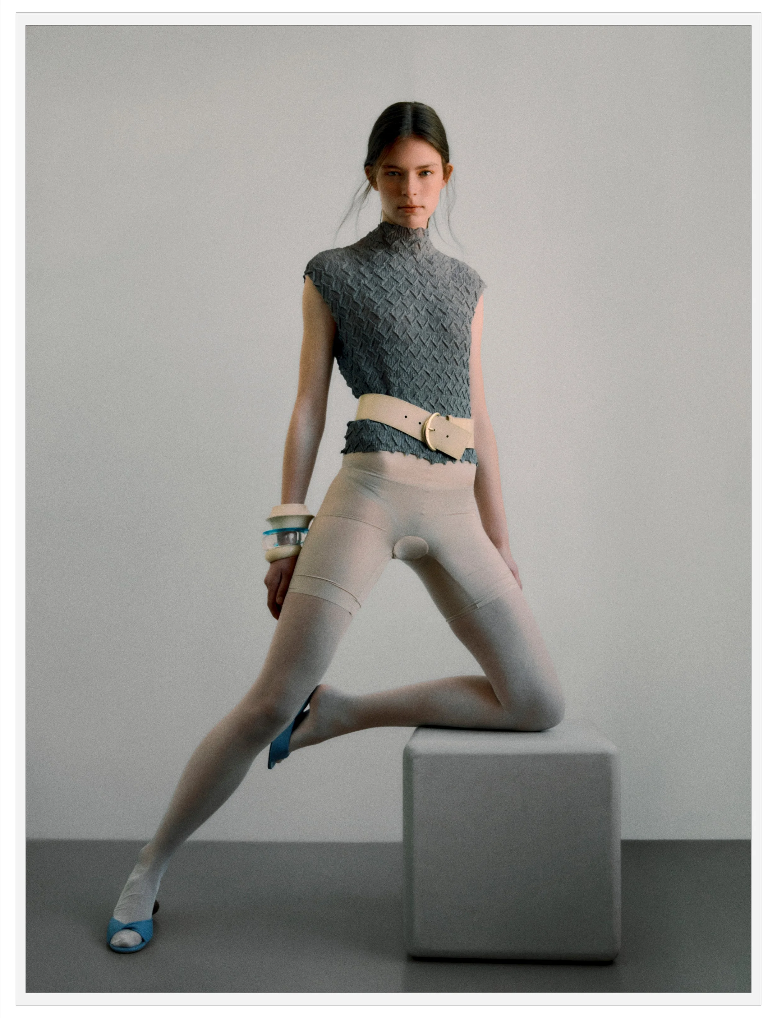 "Air Between Threads" / Photography: Jess Segal | Styling: Heloise Chauveheid | Creative Direction: Charlotte Carter | Make Up & Hair: Tom Fraser | Stylist Assistant: Mailys Pereira | Model: Nathalie O @ Milk Management