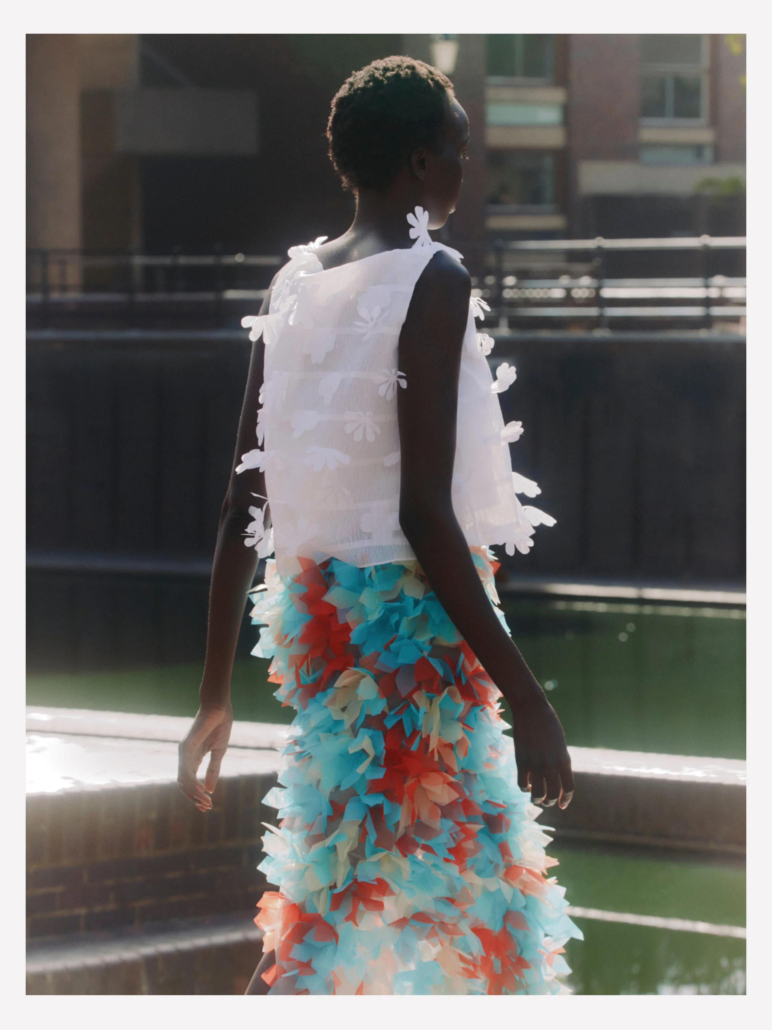 Creative Direction: Susan Fang | Photography: Jess Segal | Styling: Victoire Simonney | Casting: Emilie Astrom | Make Up: Erin Green | Hair: Anna Cofone | Set: Liang @ XL Architects | PR: Purple PR | Location: The Barbican Centre, London