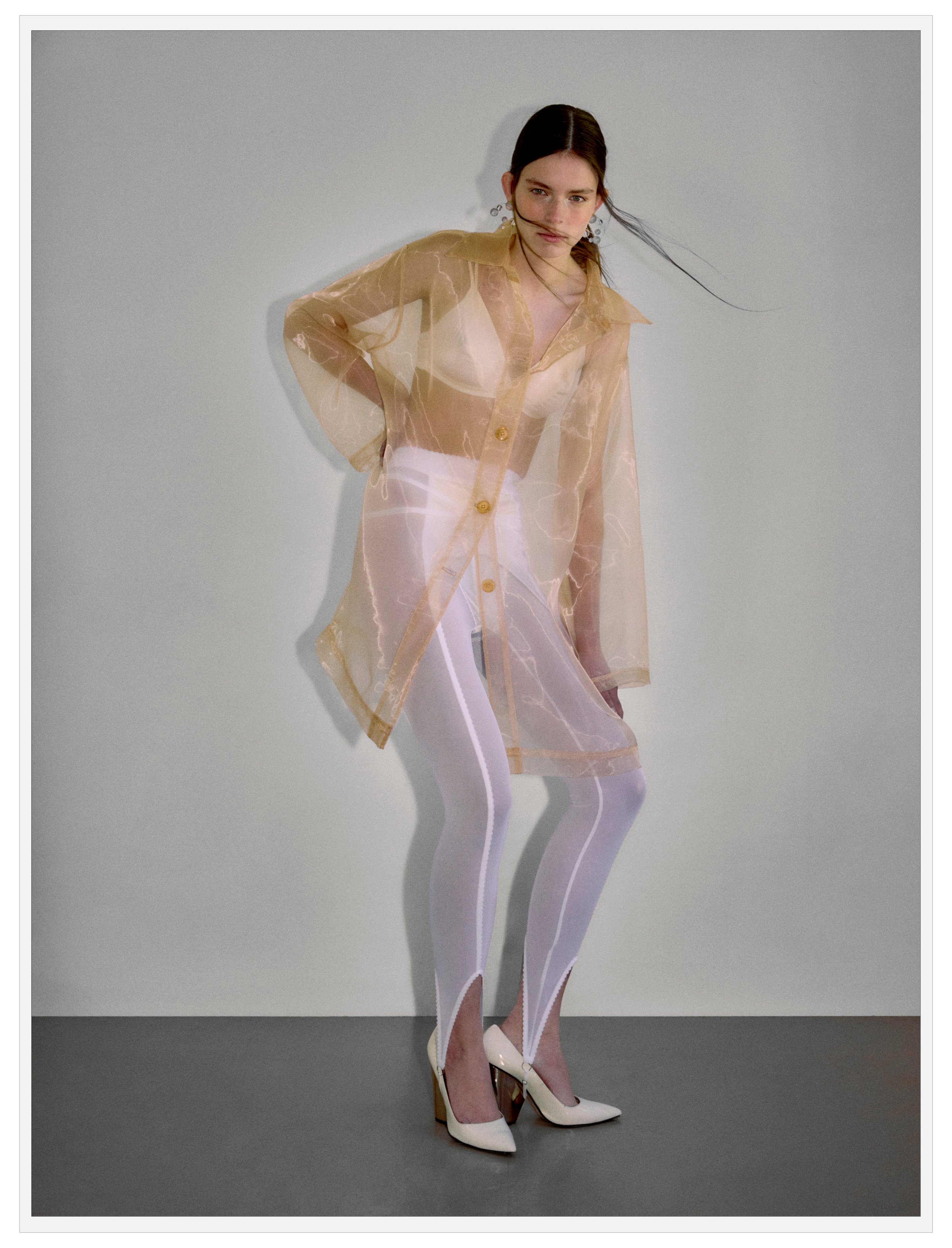 "Air Between Threads" / Photography: Jess Segal | Styling: Heloise Chauveheid | Creative Direction: Charlotte Carter | Make Up & Hair: Tom Fraser | Stylist Assistant: Mailys Pereira | Model: Nathalie O @ Milk Management