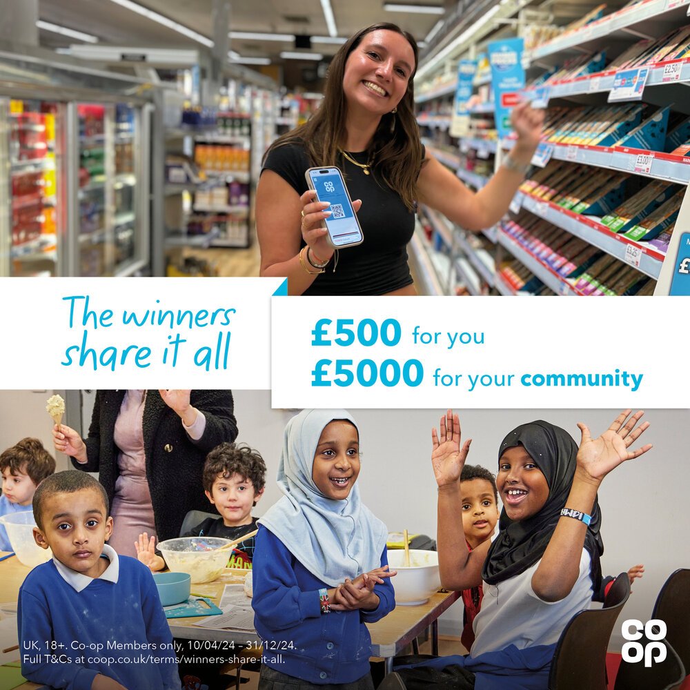 Are you a Co-Op shopper? Exciting news - every month, you can be in with the chance of winning &pound;500 for yourself and &pound;5000 for us!!

Choosing us as your cause allows us to continue supporting people in West Dunbartonshire who need it the 