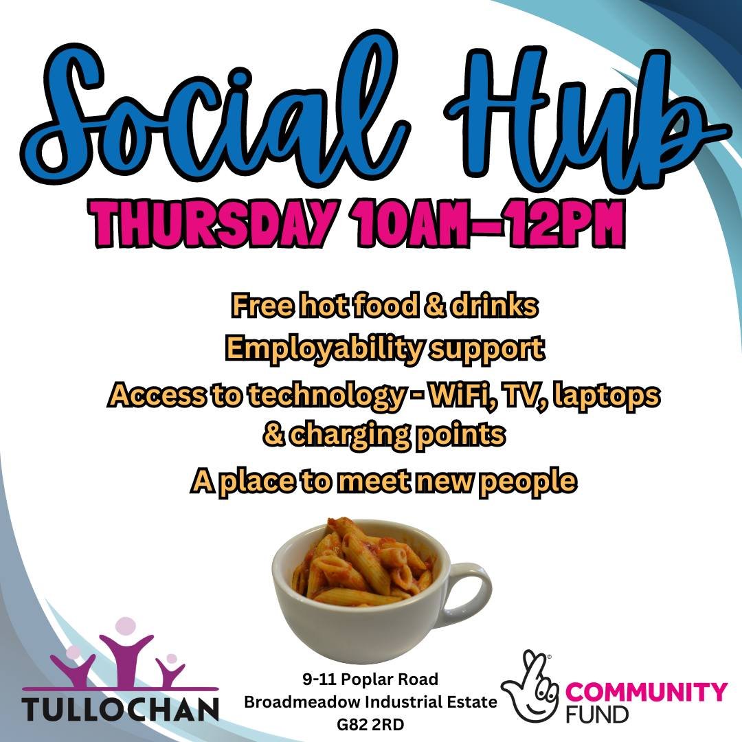 Our social hub is open tomorrow, 10am-12pm. Available to anyone in the community who is in need of some extra support.

Want some more info? Send us a message 💜📧