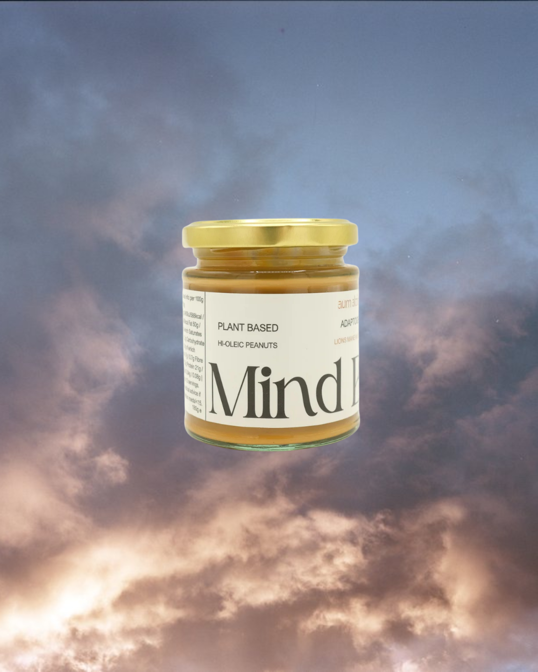 aum alchemy mind adaptogen peanut butter lions mane mushroom extract.png