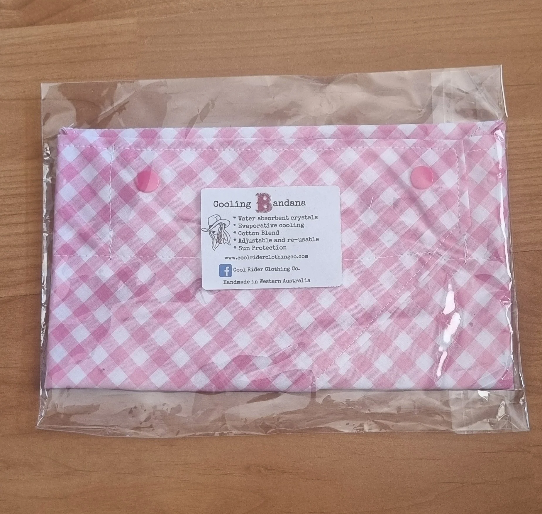Pink Gingham - Cooling Bandana