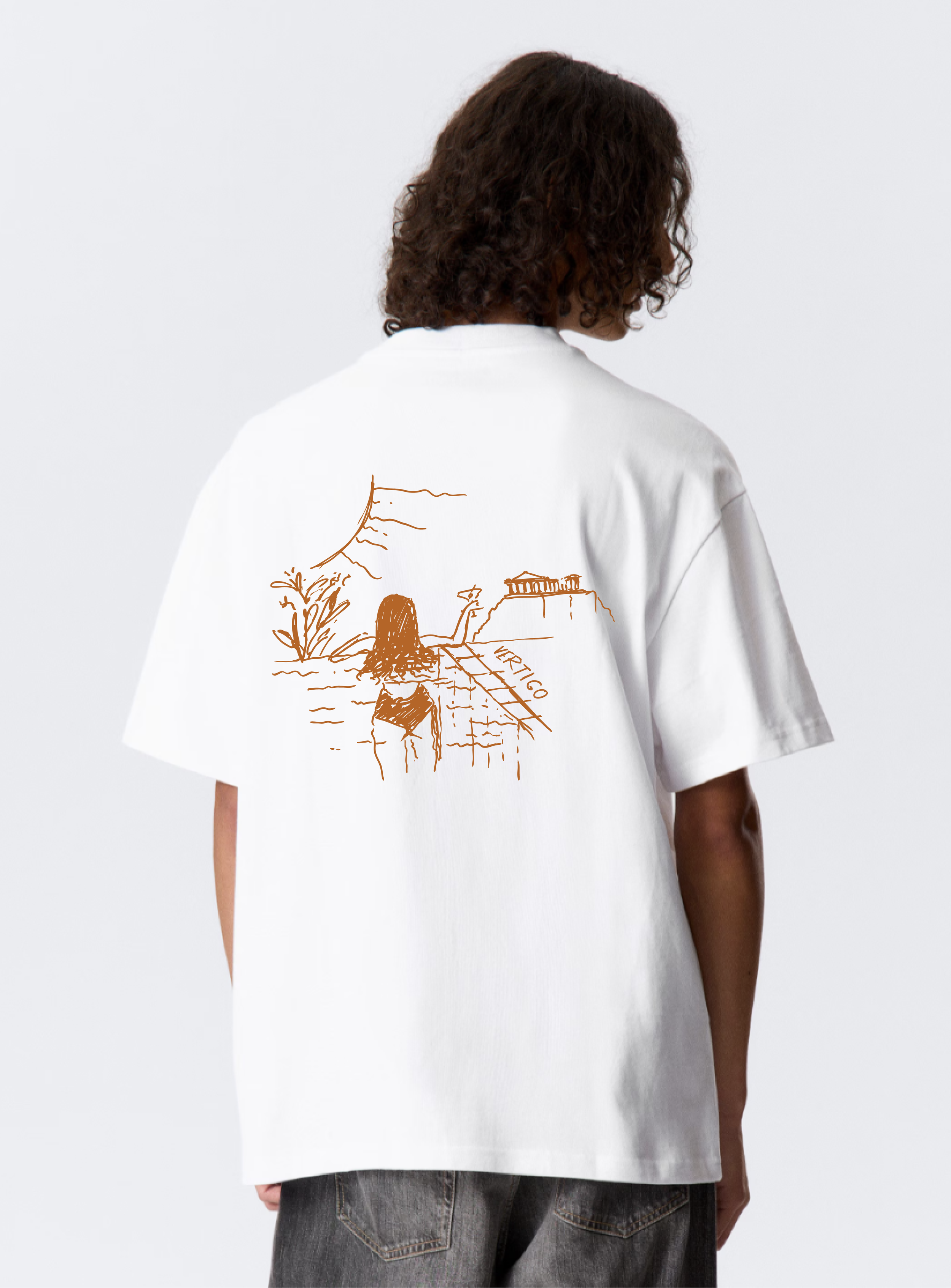L’Ile Du Soleil x Vertigo Limited Edition Collection: Acropolis T-Shirt Mocha