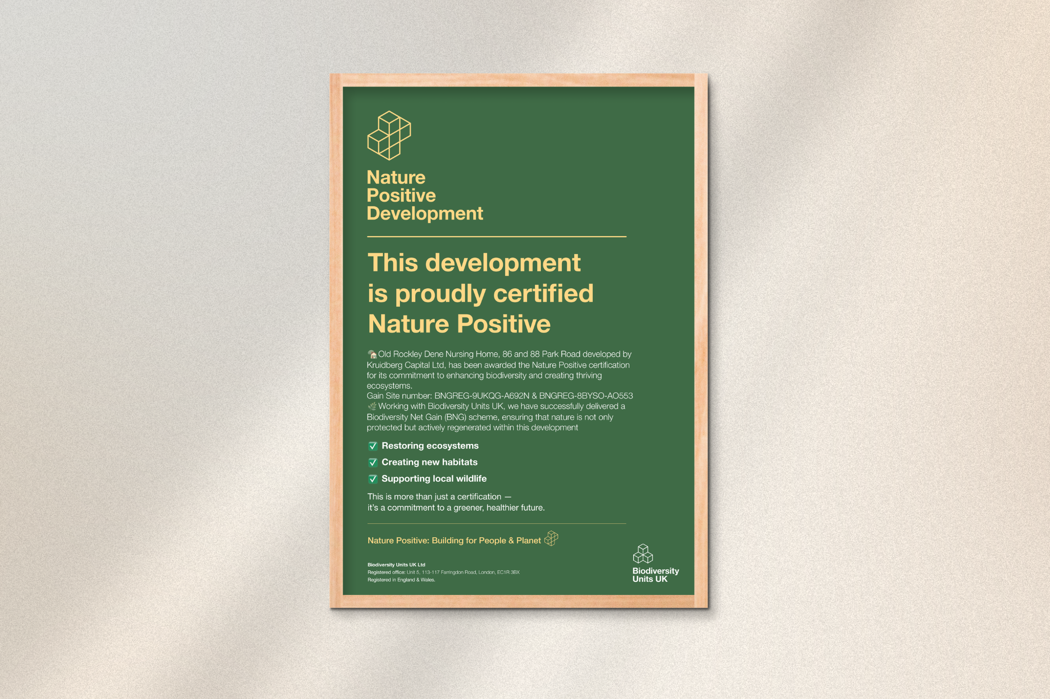 Biodiversity Net Gain for Developers: Kruidberg Capital Receives Nature Positive Award