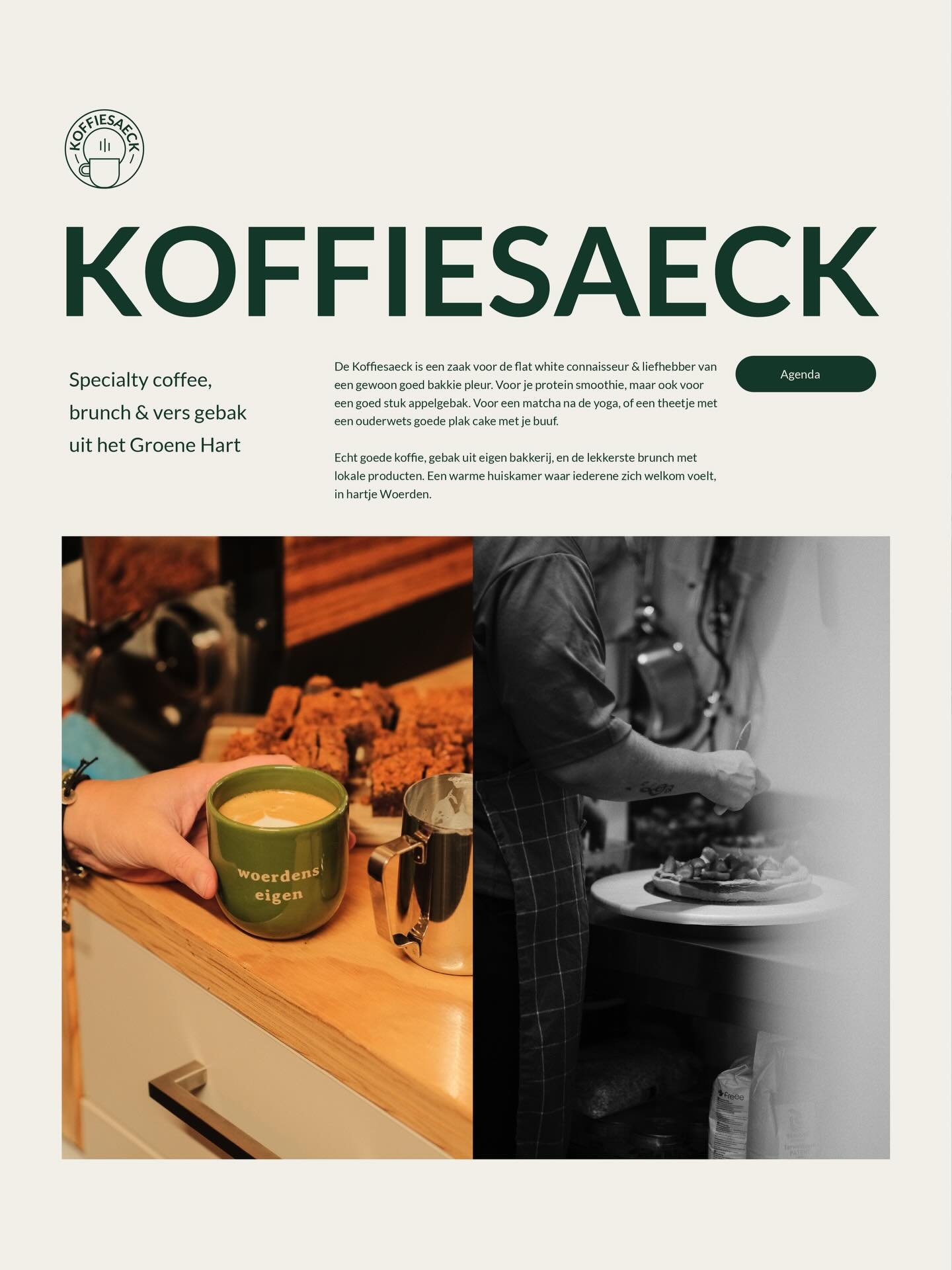 In other cool news, I worked on this brand new website voor @koffiesaeck last year! ☕️🍰
The Koffiesaeck is a small specialty coffee cafe &amp; bakery in my hometown. As a small business it was very important that they could independently manage the 