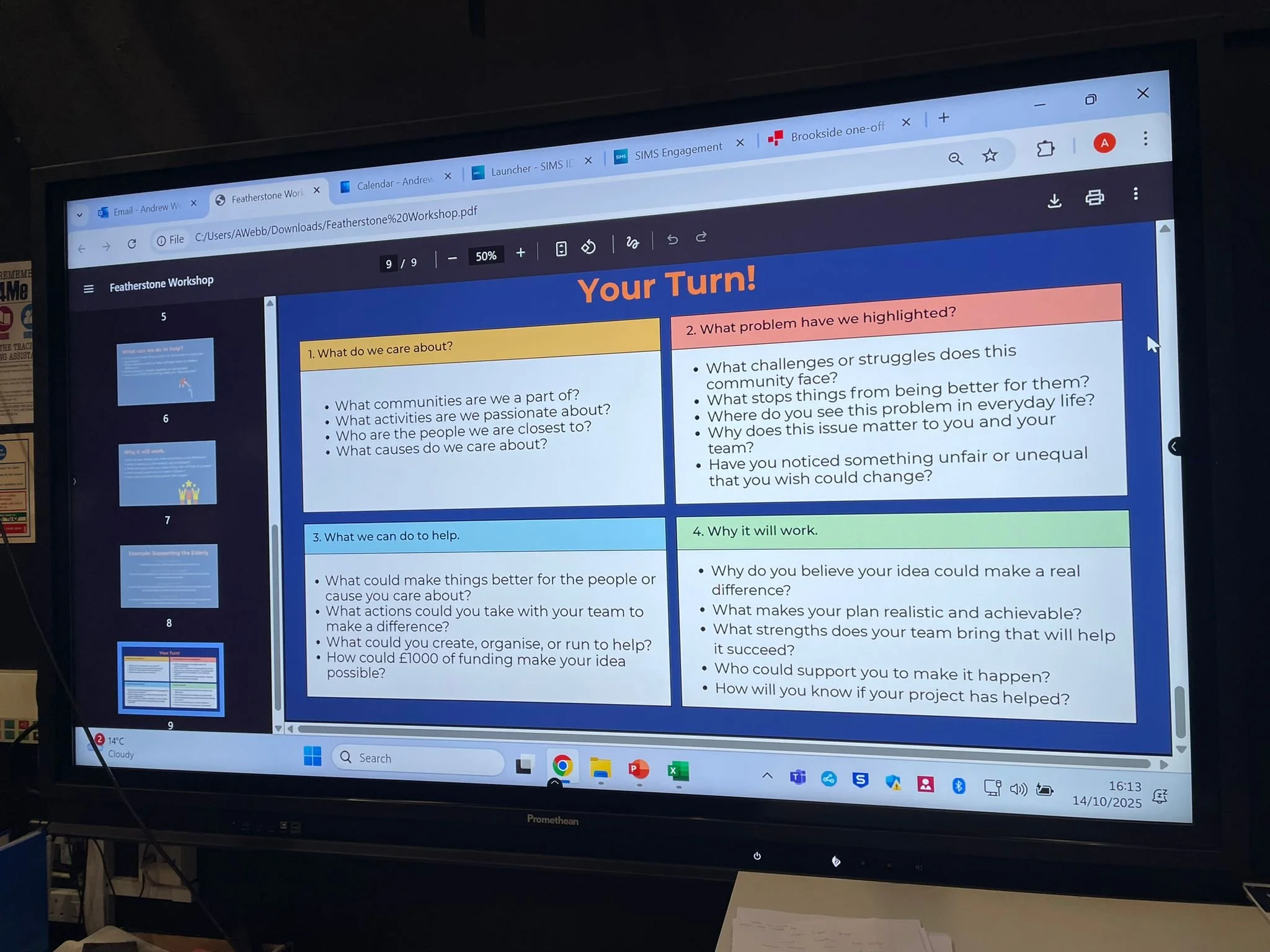 The Charity Den Returns to Featherstone High School