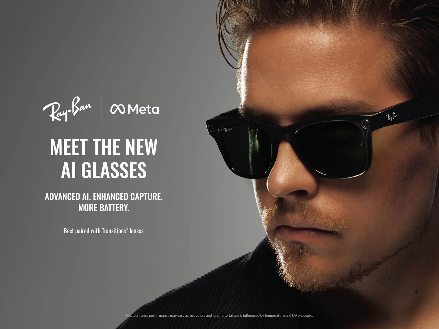 👓✨ Le futur se porte sur le nez.
Photos, vid&eacute;os, musique, appels, traduction simultan&eacute;e,&hellip; le tout directement depuis tes lunettes 📸🎧📞
#raybanmeta #smartglasses  #lunettesconnect&eacute;es