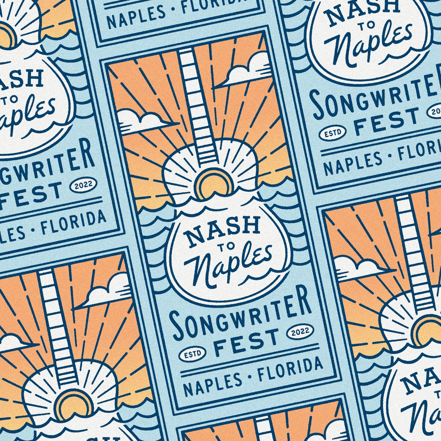 Fun illustration and typography work for @nashtonaples songwriter fest this weekend! I had fun working with @carterhamric to design custom beach towels, event signage and stage banners.
.
.
.
.
#graphicdesign #graphicdesigner #festivaldesign #beachli