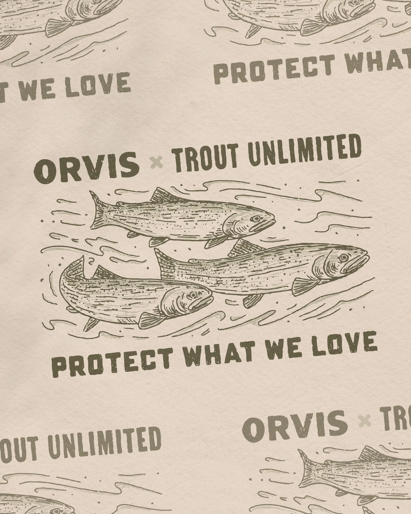 Honored to partner with two bucket list clients for one great cause. The legendary @orvis reached out to commission artwork for their second annual @troutunlimited hoodie collab &mdash; 100% of proceeds will go to restoring fisheries across North Ame