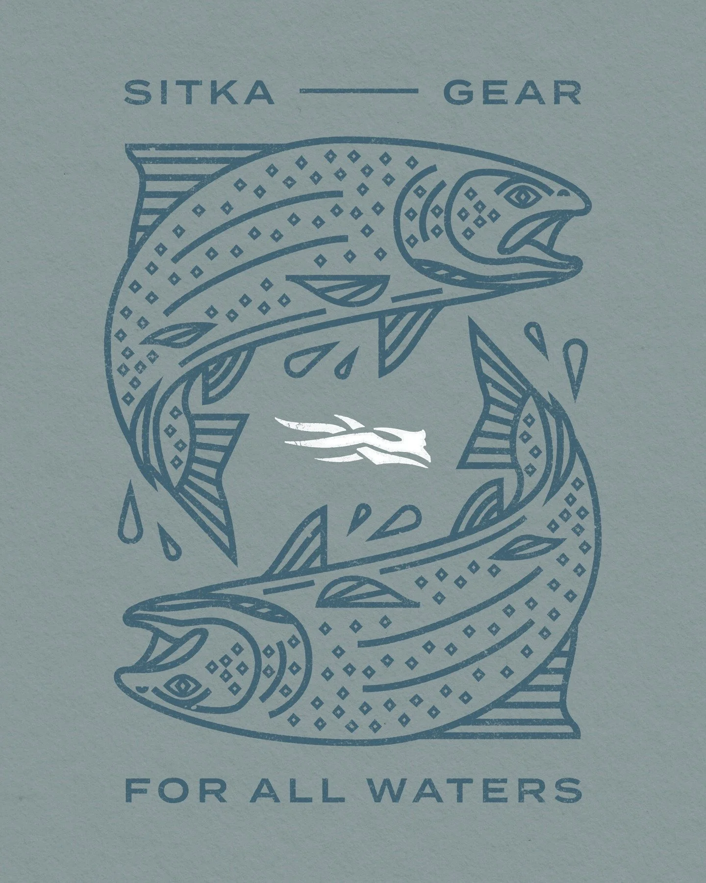 Excited to share a series of graphics kicking off @sitkagear's new line of fishing gear.
.
The team at Sitka were looking for signature graphics echoing their expanding identity beyond hunt into the world of high-end, technical fishing gear &mdash; f