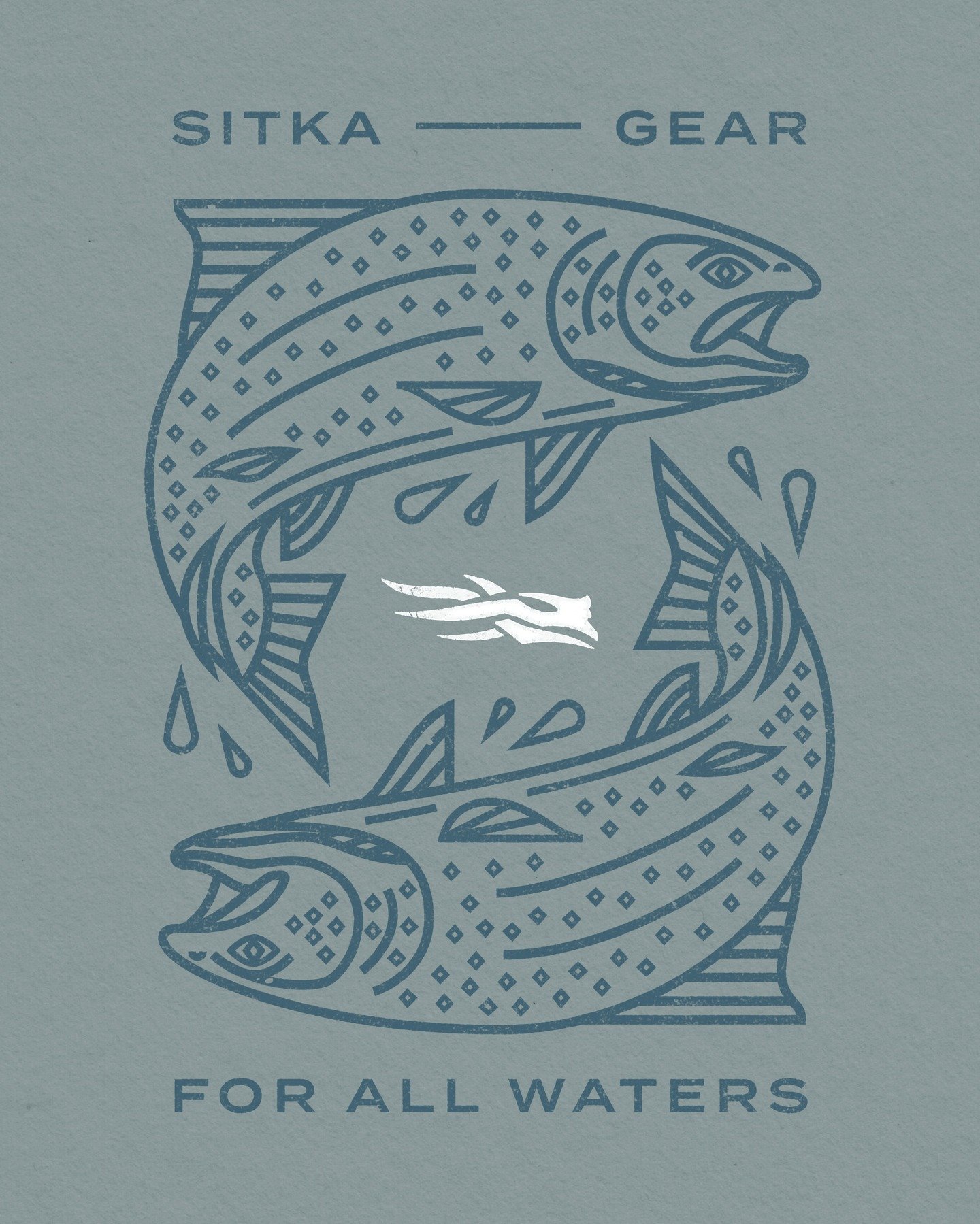 Excited to share a series of graphics kicking off @sitkagear's new line of fishing gear.
.
The team at Sitka were looking for signature graphics echoing their expanding identity beyond hunt into the world of high-end, technical fishing gear &mdash; f