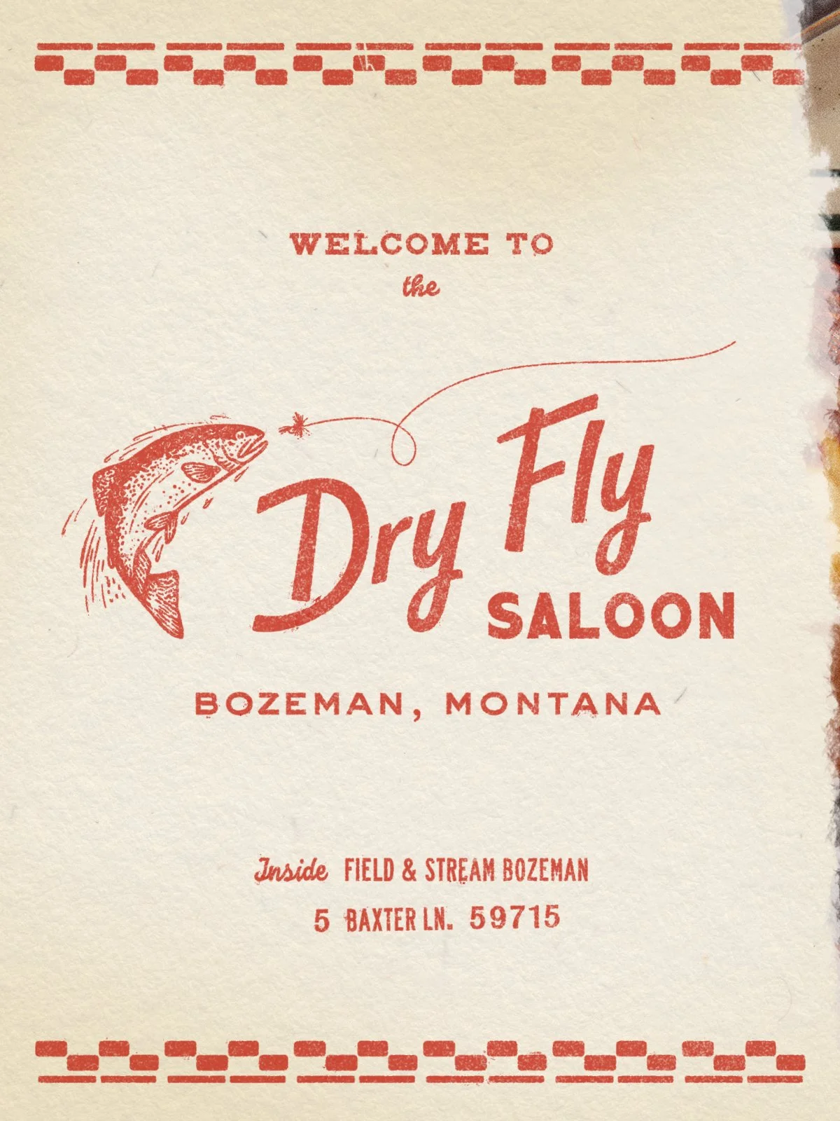 Excited to share a fun branding project for @dryflysaloonbzn in Bozeman, MT, found inside @fieldandstreamlodges .
.
Digging into themes of classic dry fly trout fishing, I partnered with the design team at AJ Capital Partners to explore an eclectic v