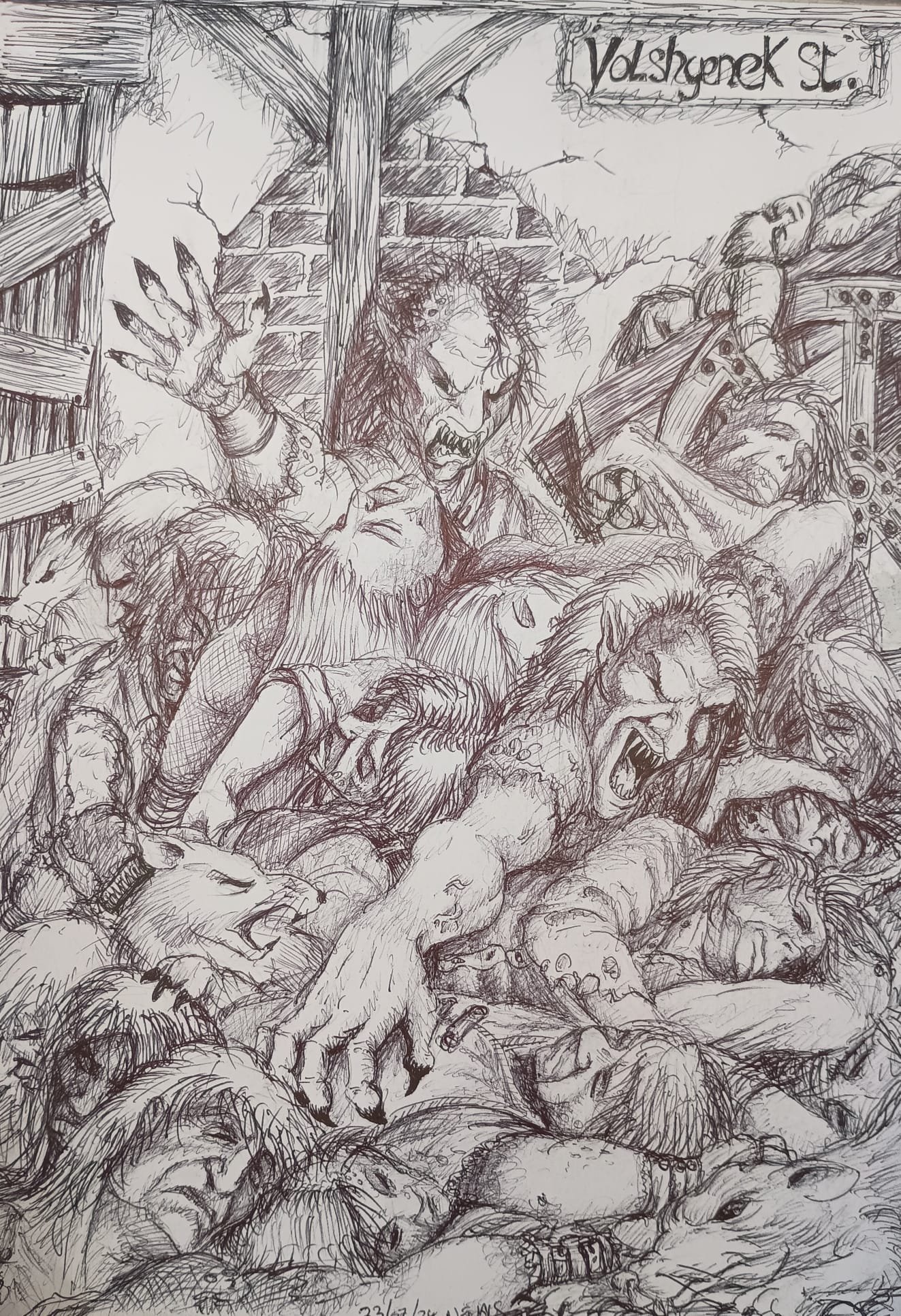 Vampires feed off the dead bodies in Volshyenek St.