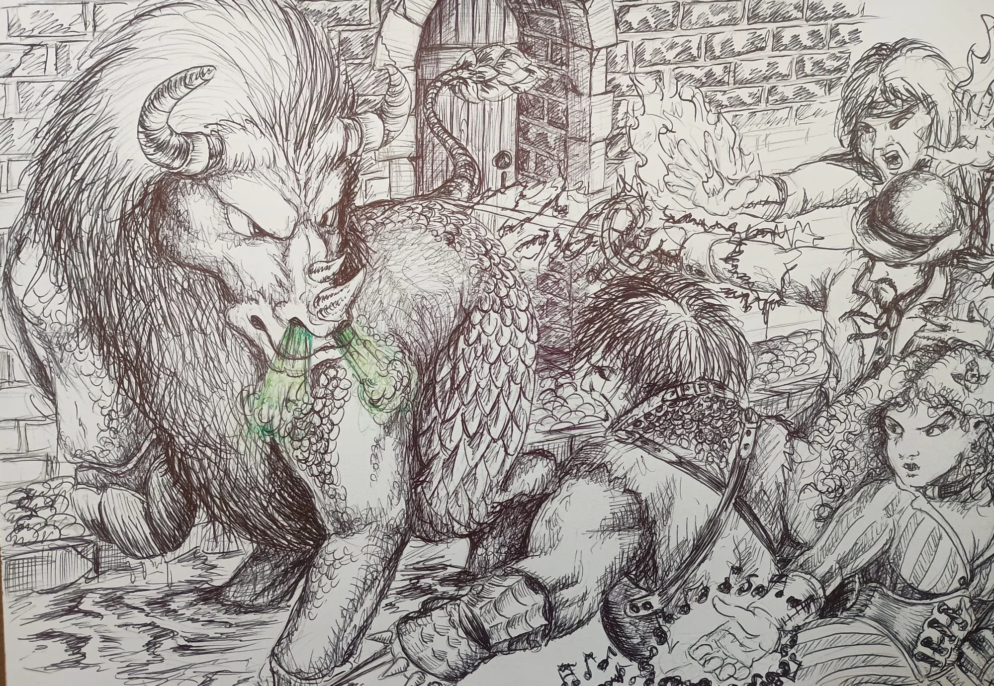 Catoblepas blocks the way, attacks the 'Flowers' down in the sewers of Korvosa!