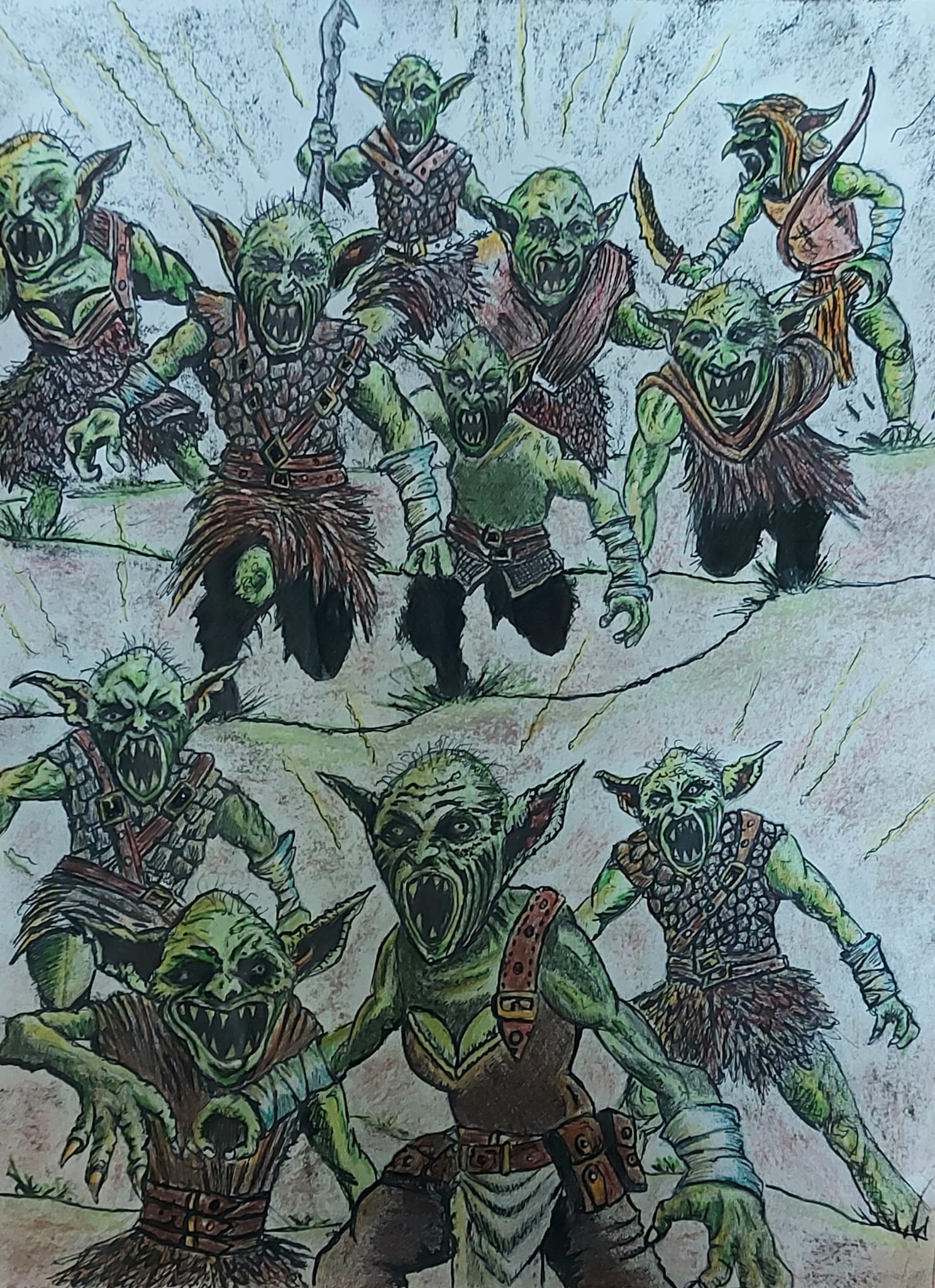The Goblin Horde charge at 'The Flowers'