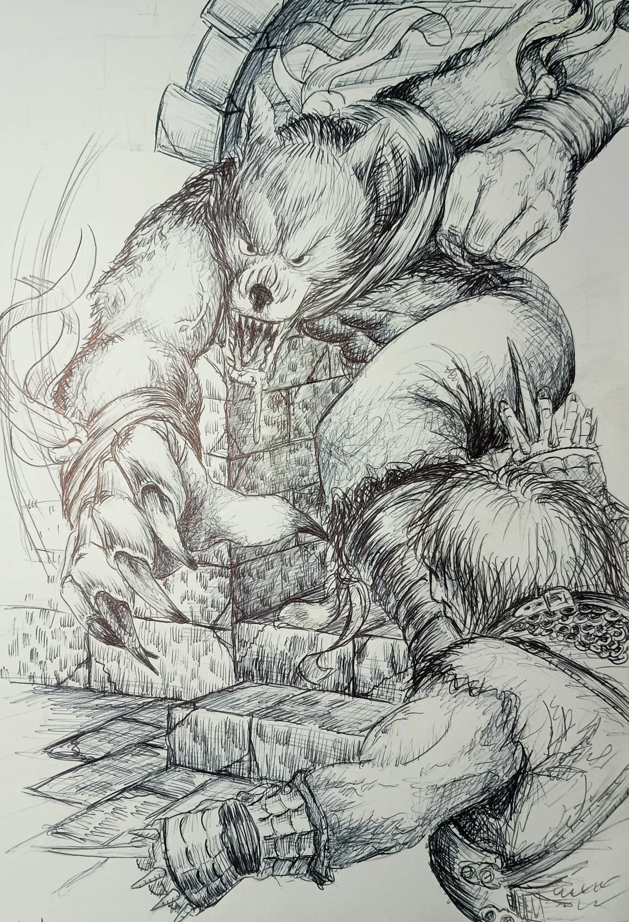 The Jackal Headed Meladaemon attacks! 