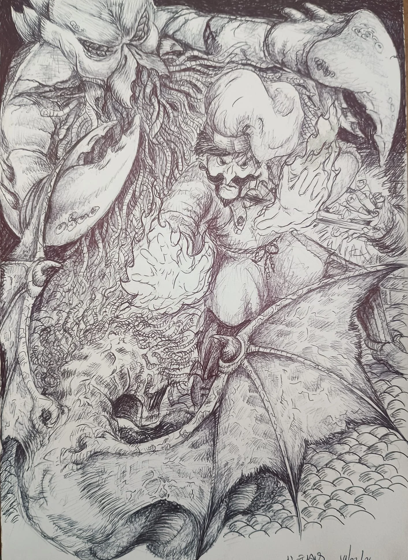 Adam Nightingale, mage, resistance fighter and baker rising to the challenge confronting the Cthulhu-like monstrosities: the Chuul and the Mi-Go.