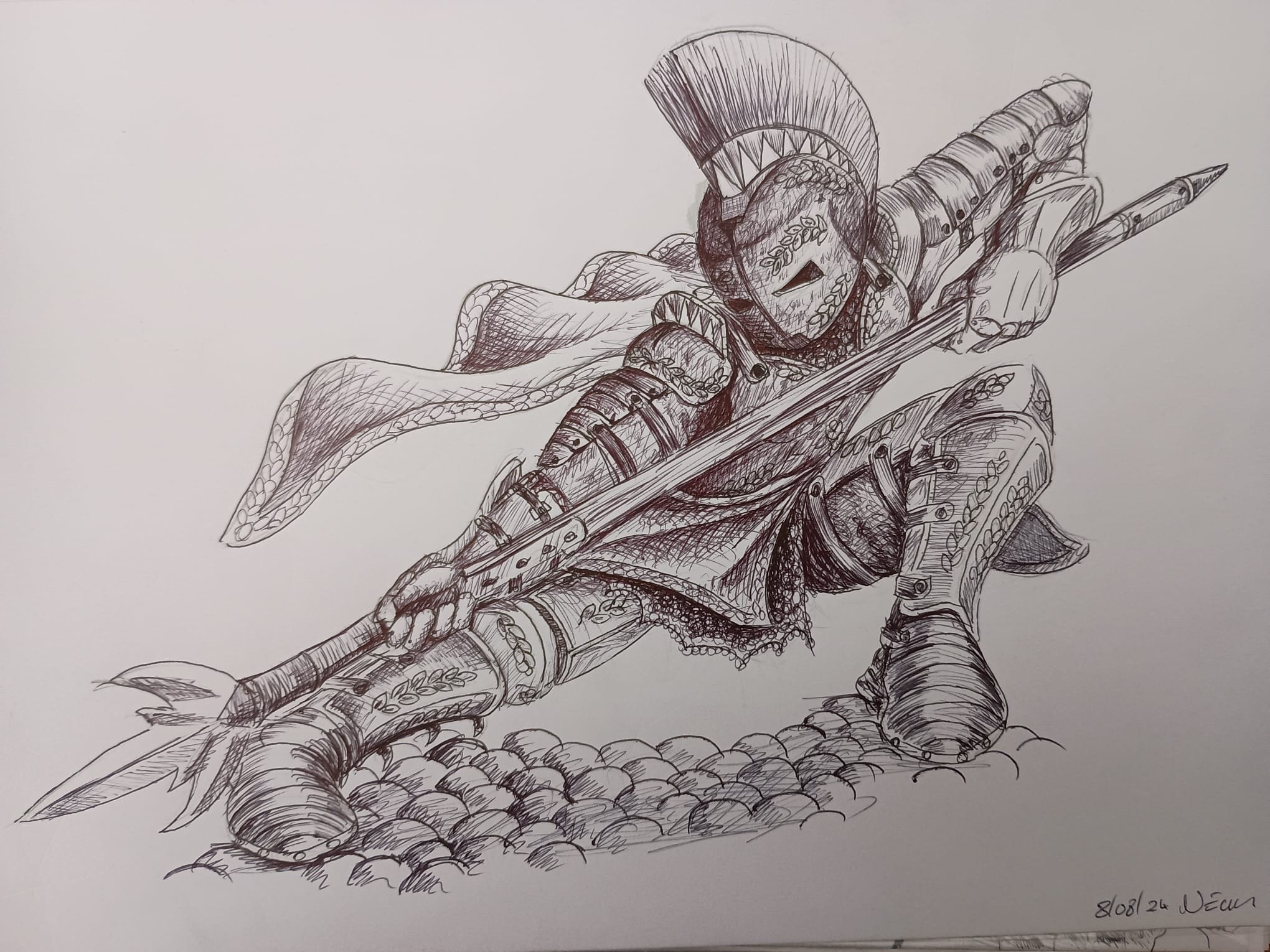 Partisan wielding Grey Maiden.