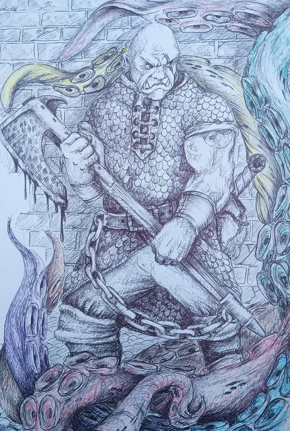 The half orc Travis.