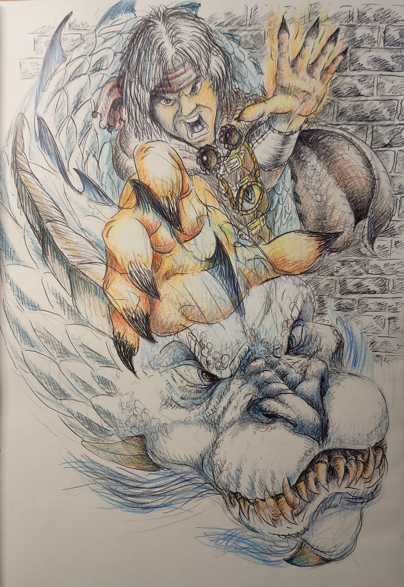 Taylan the mage Scion of the White Maw unleashing his innate power... the power of the Dragon Born