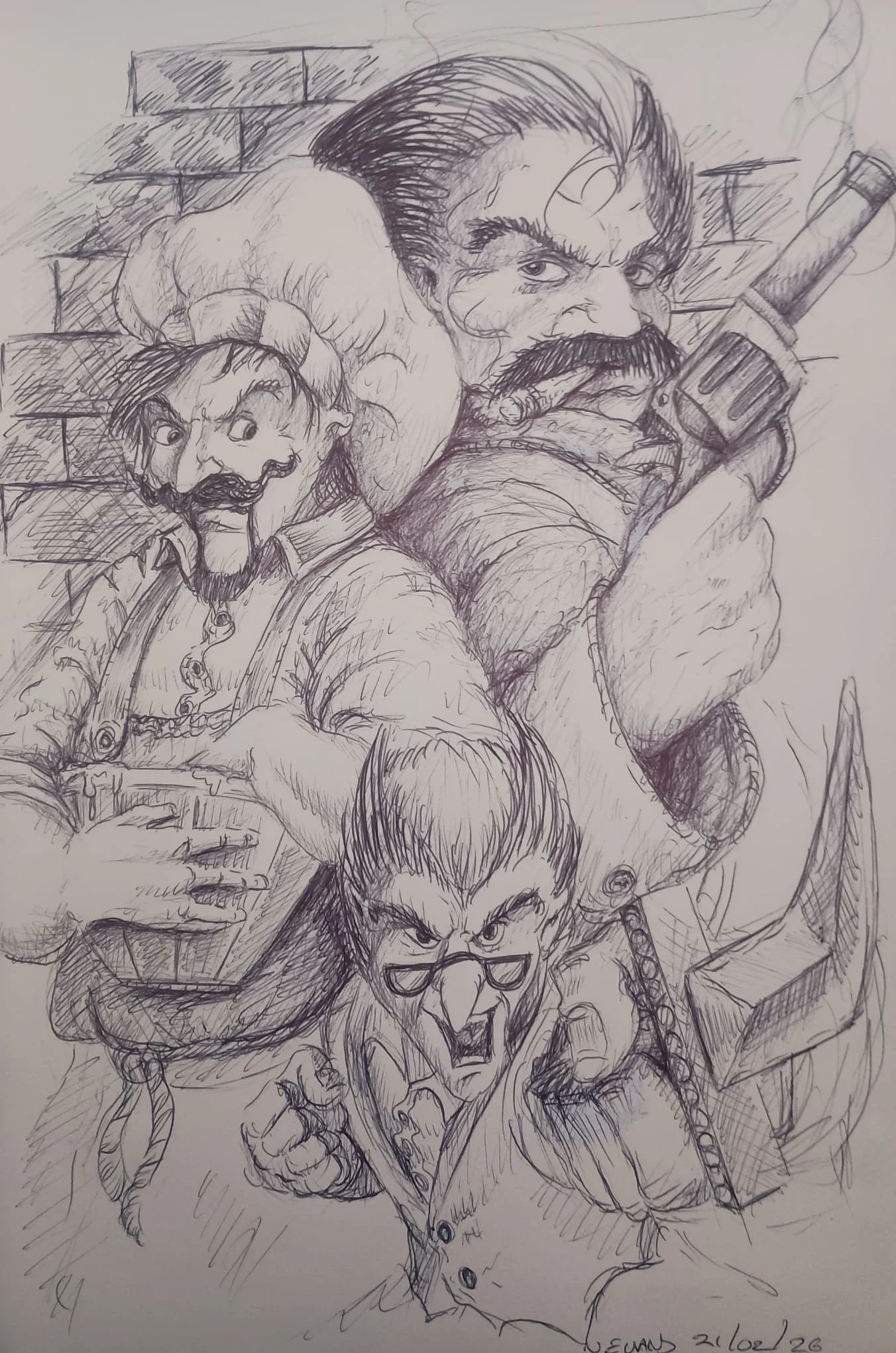 One baker and two Korvosan 'cops' prepare to fight for the resistance.