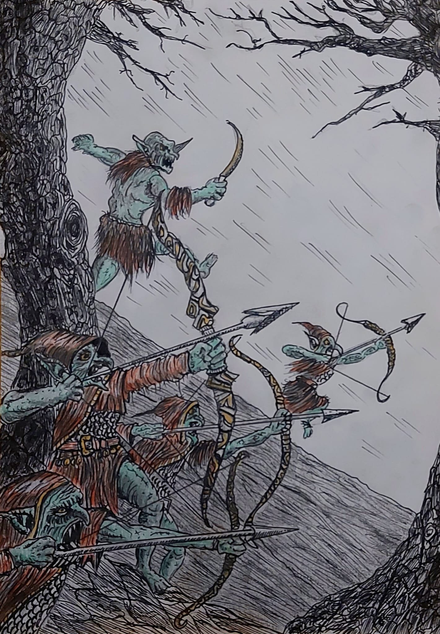 The Goblin Horde charge at 'The Flowers'