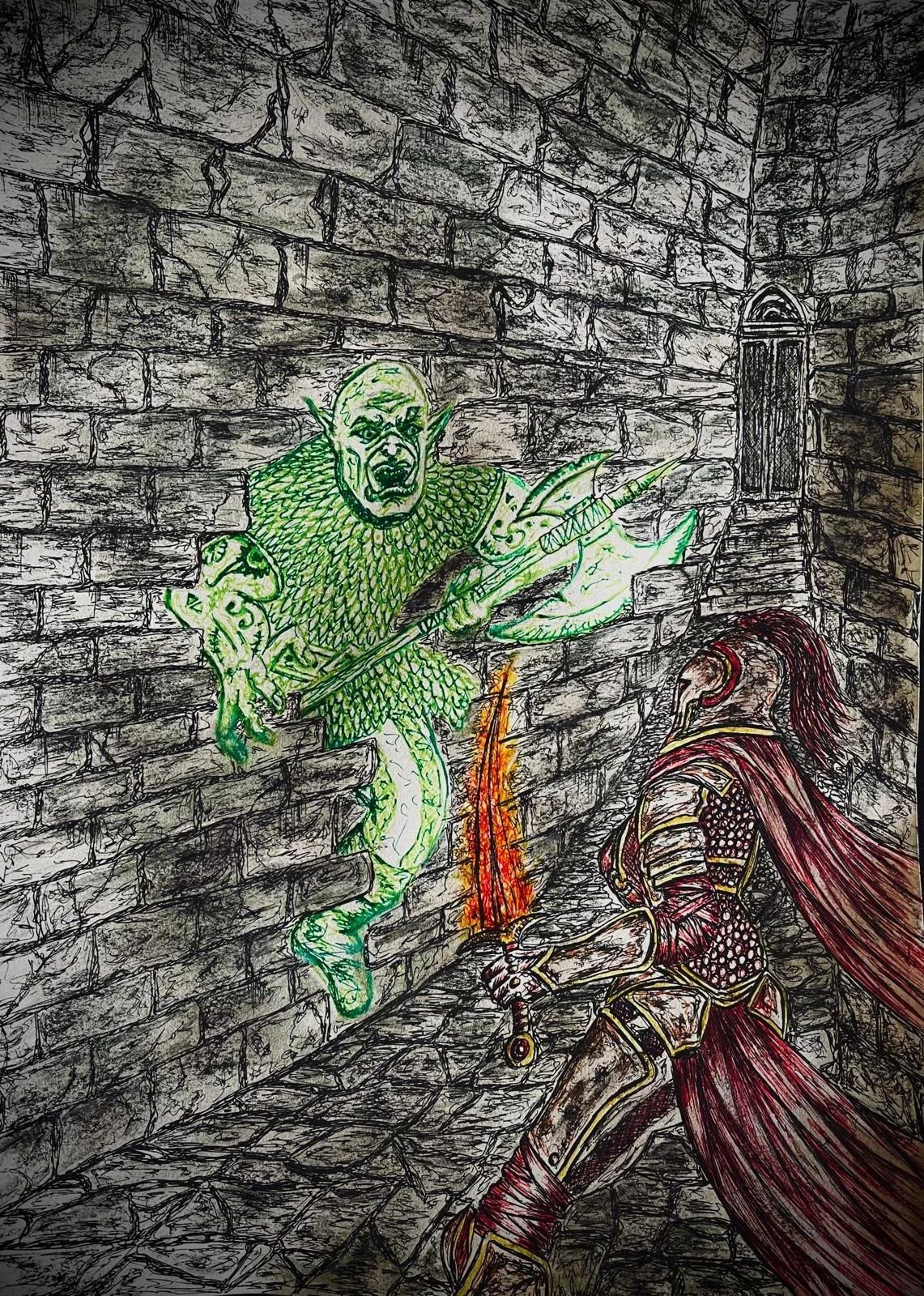 An ethereal Travis comes through the walls