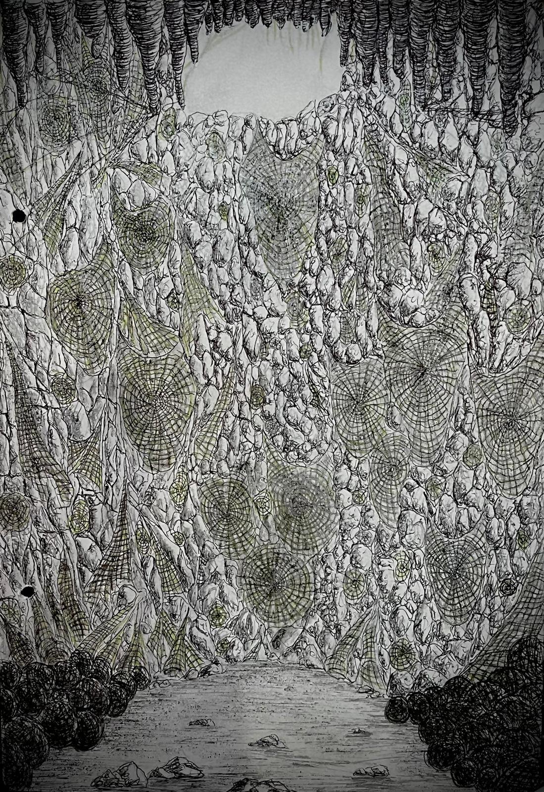 A cavern full of webs