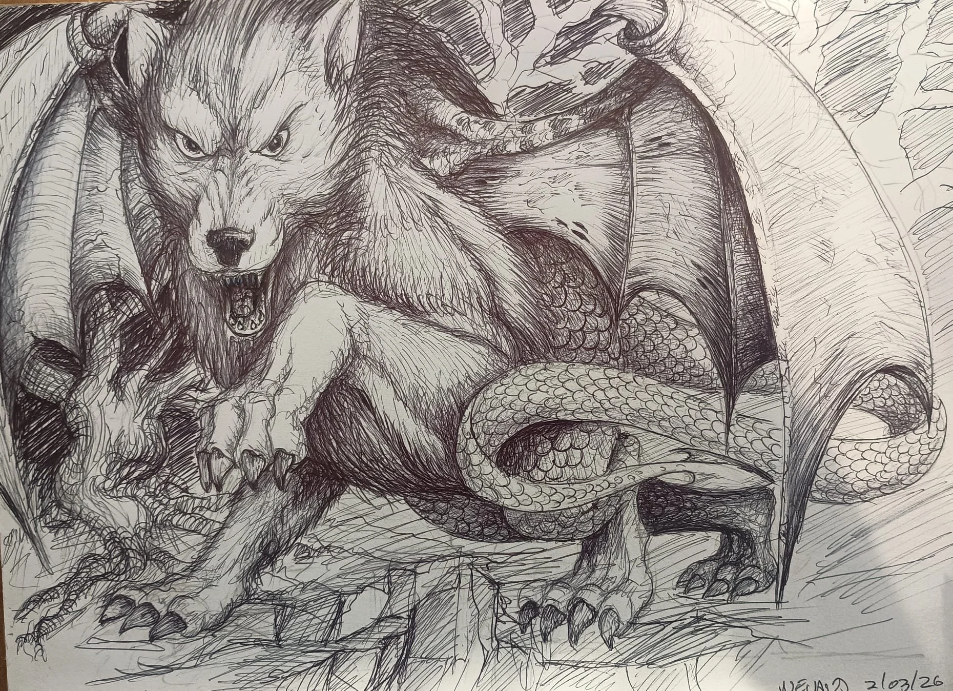 Dragon Wolf ready to attack!