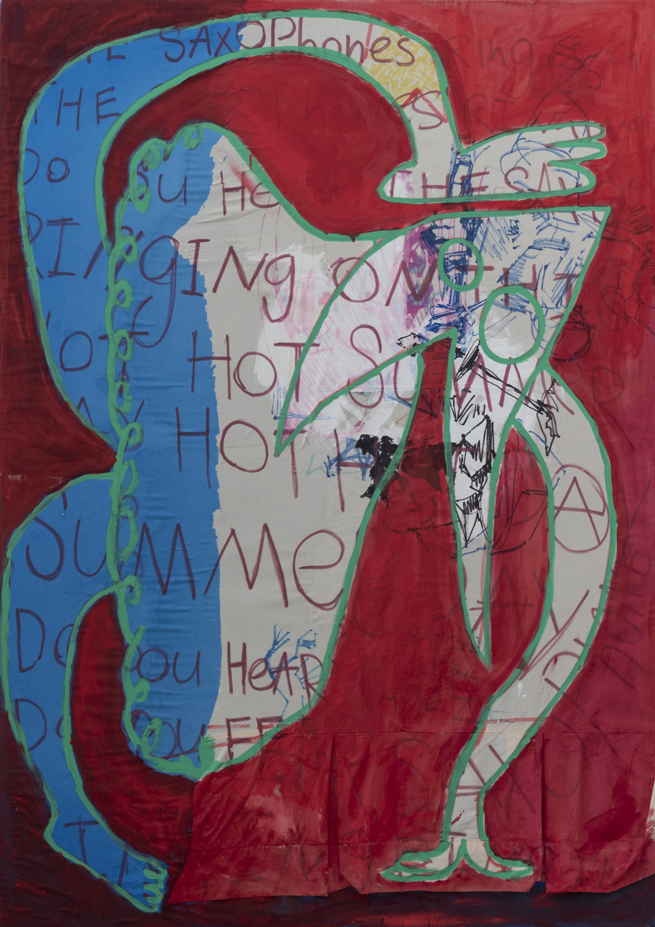Sad man parade, 184 x 130cm, 2020