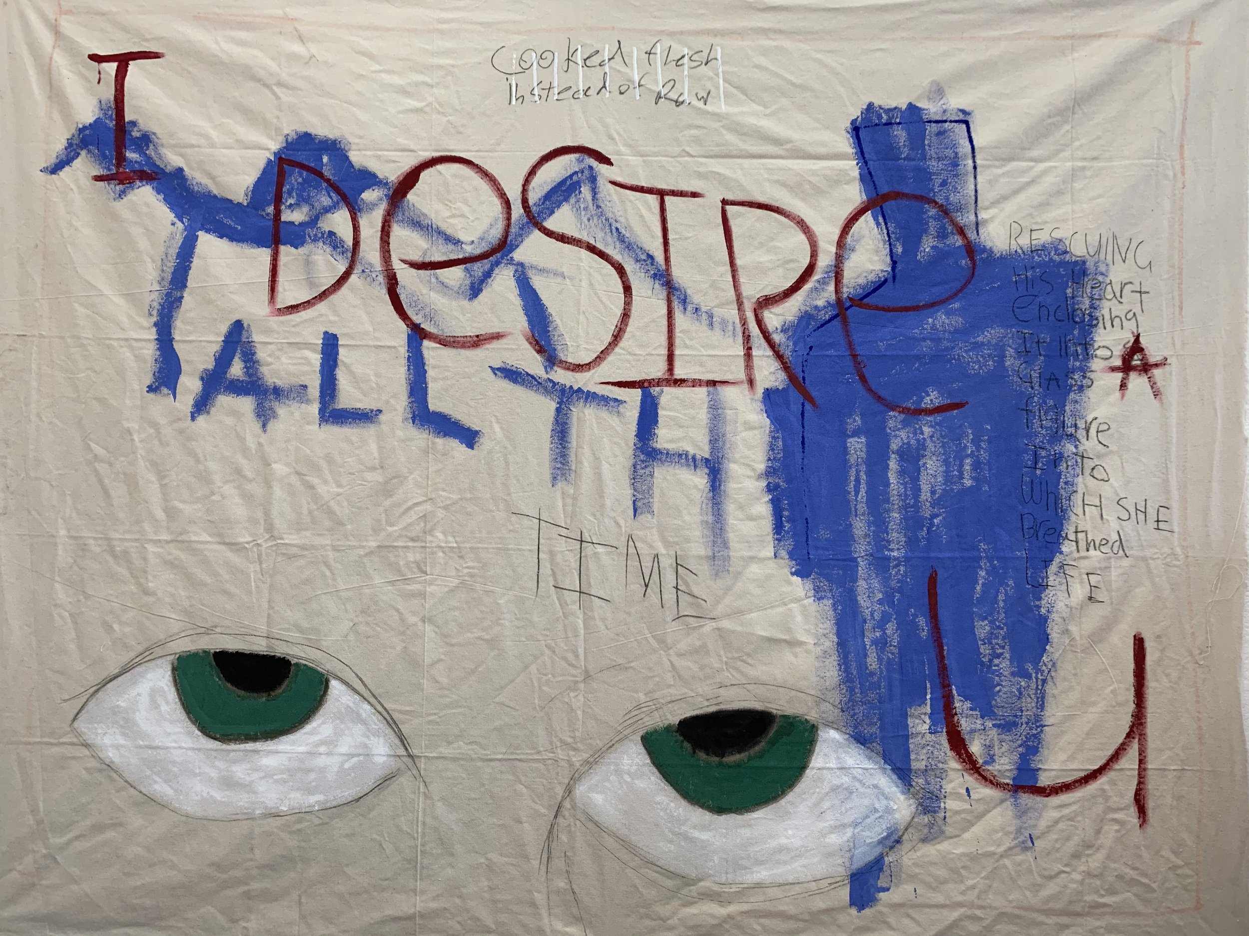 I desire u, 200 x 150cm, 2019