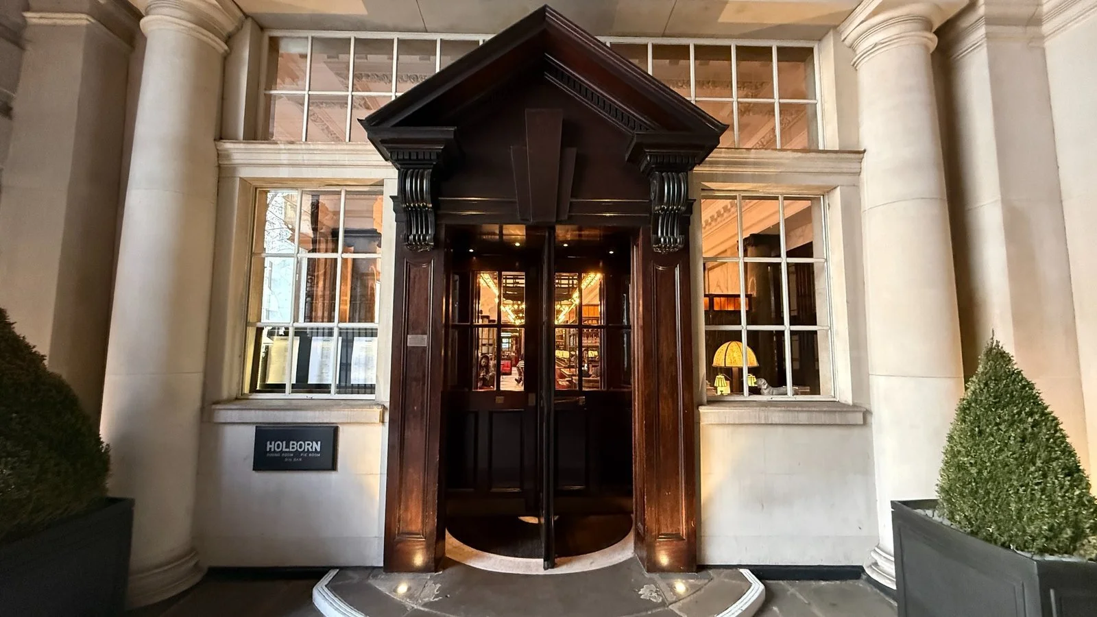 Main entrance of Rosewood London on High Holborn