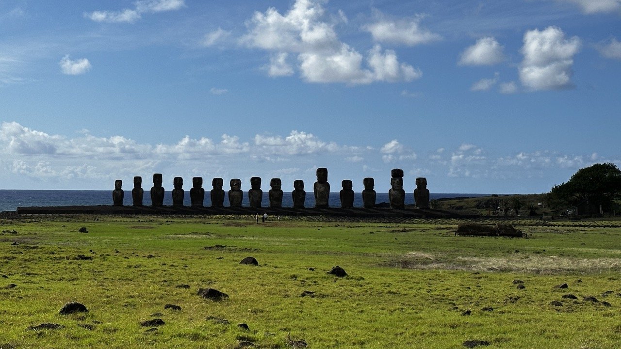 Famous Moai Heads Easter Island