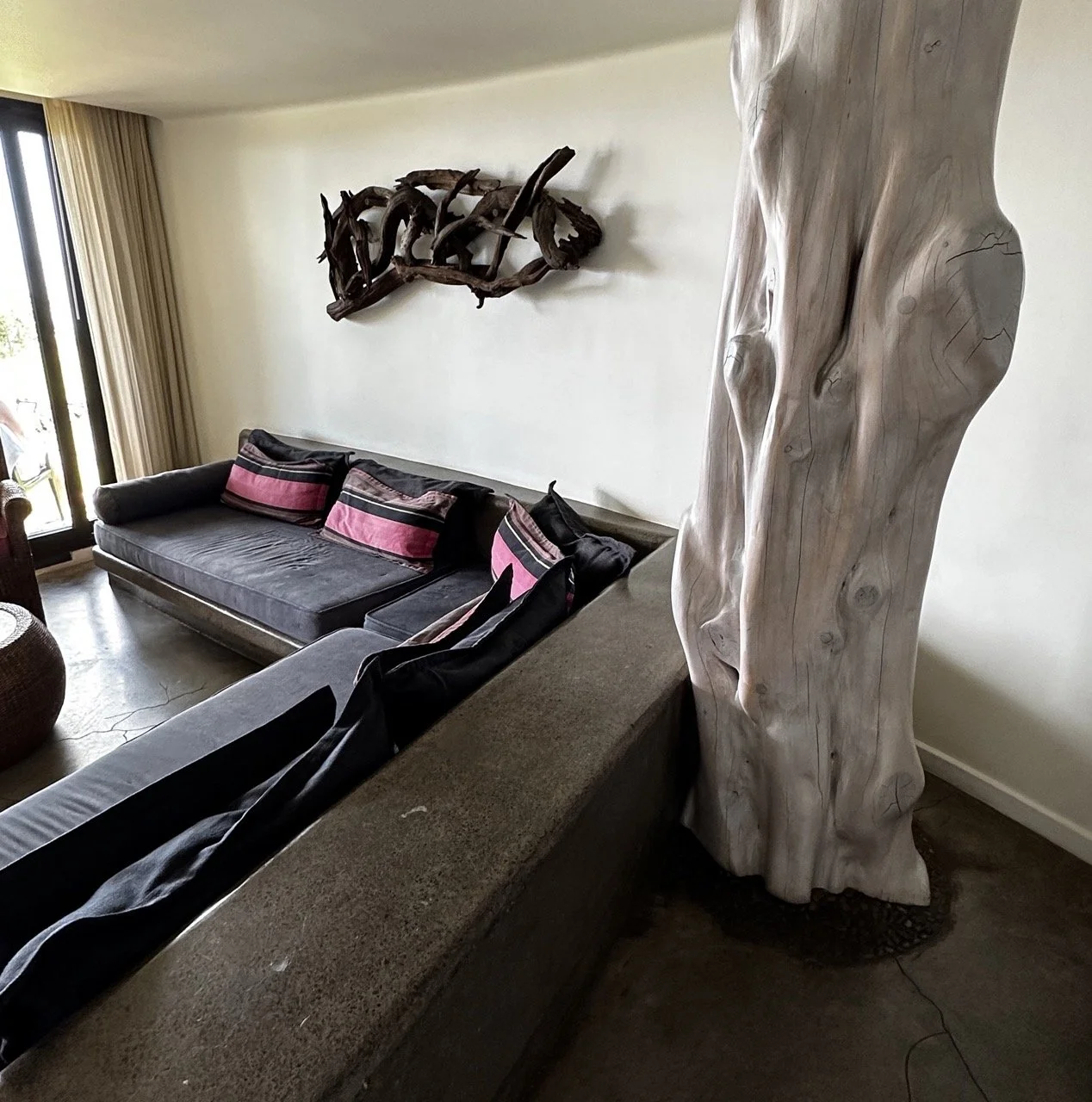 Sunken in-suite living space