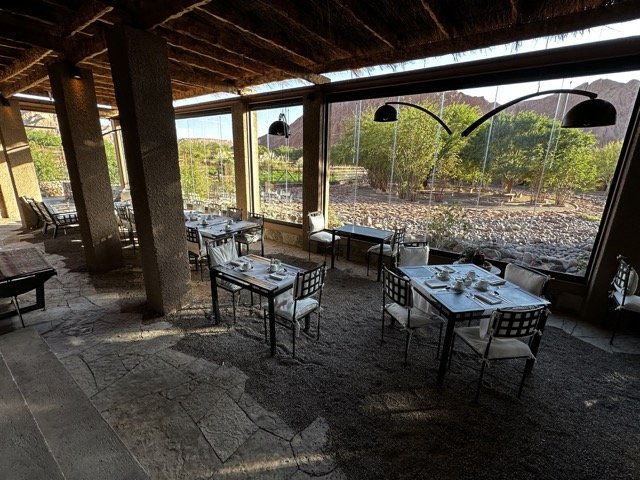 Seating in the restaurant