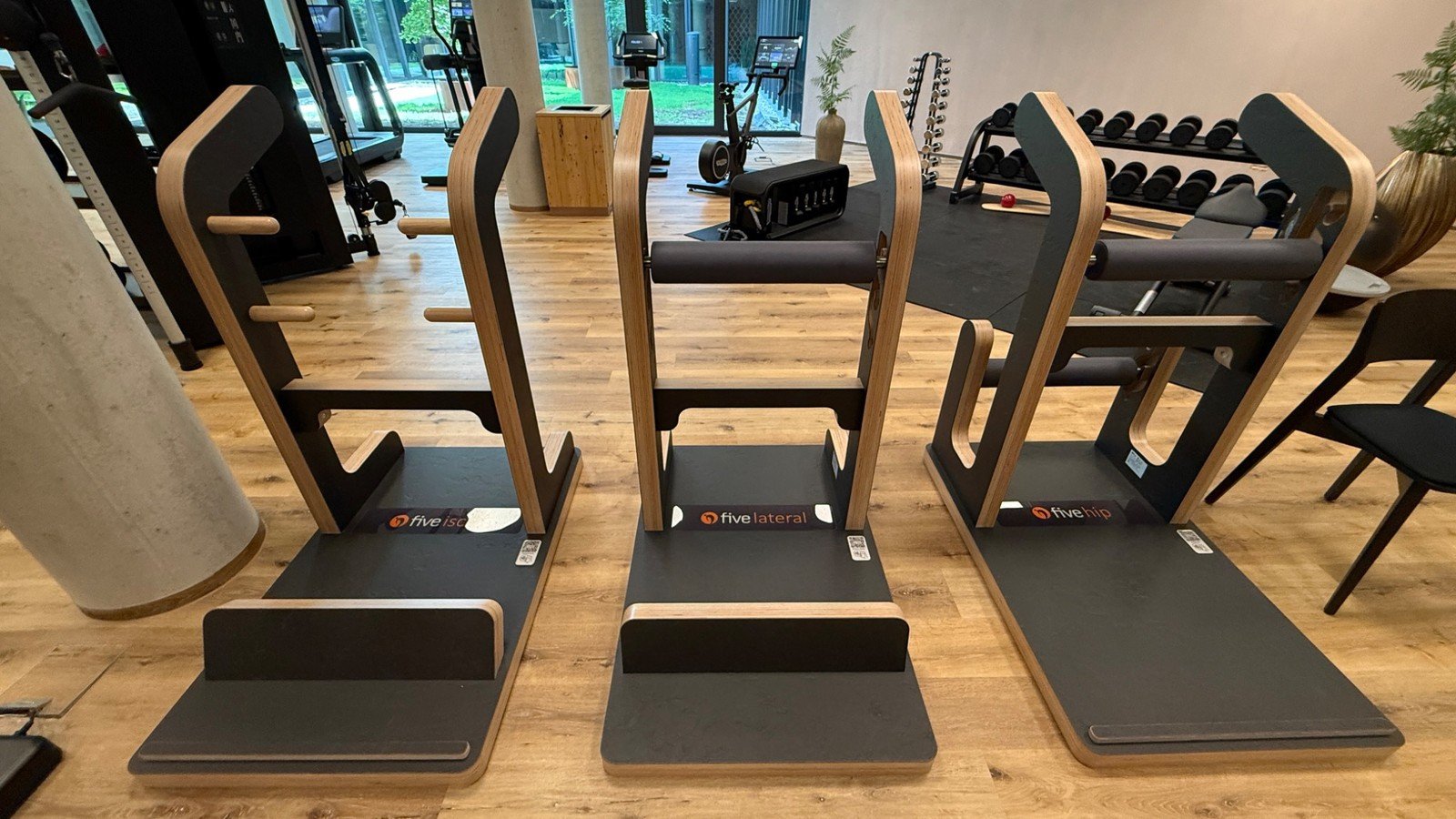 Modern gym and fitness equipment at BUFF Medical Resort in Konstanz, Germany.