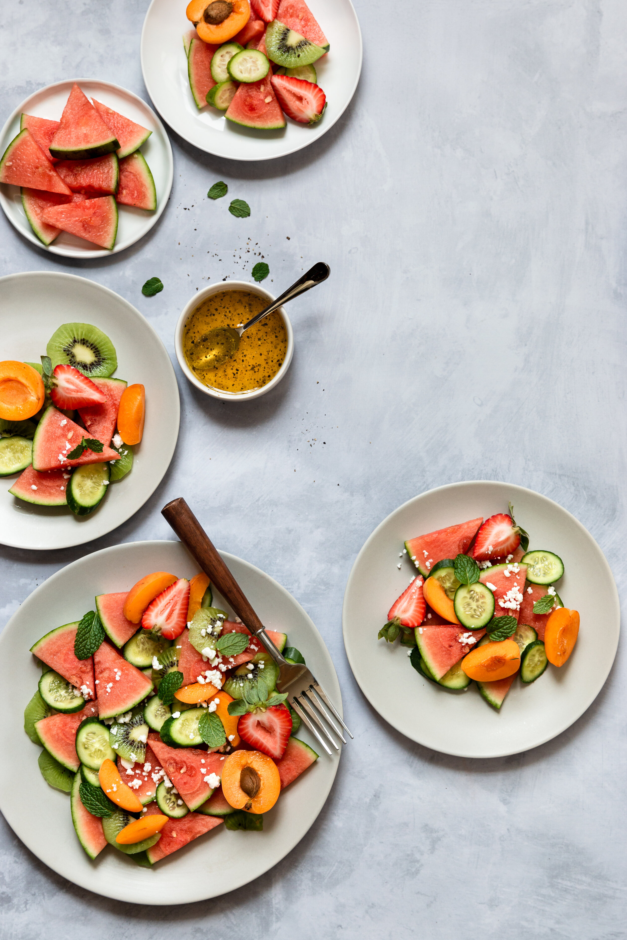 Salada de feta e melancia