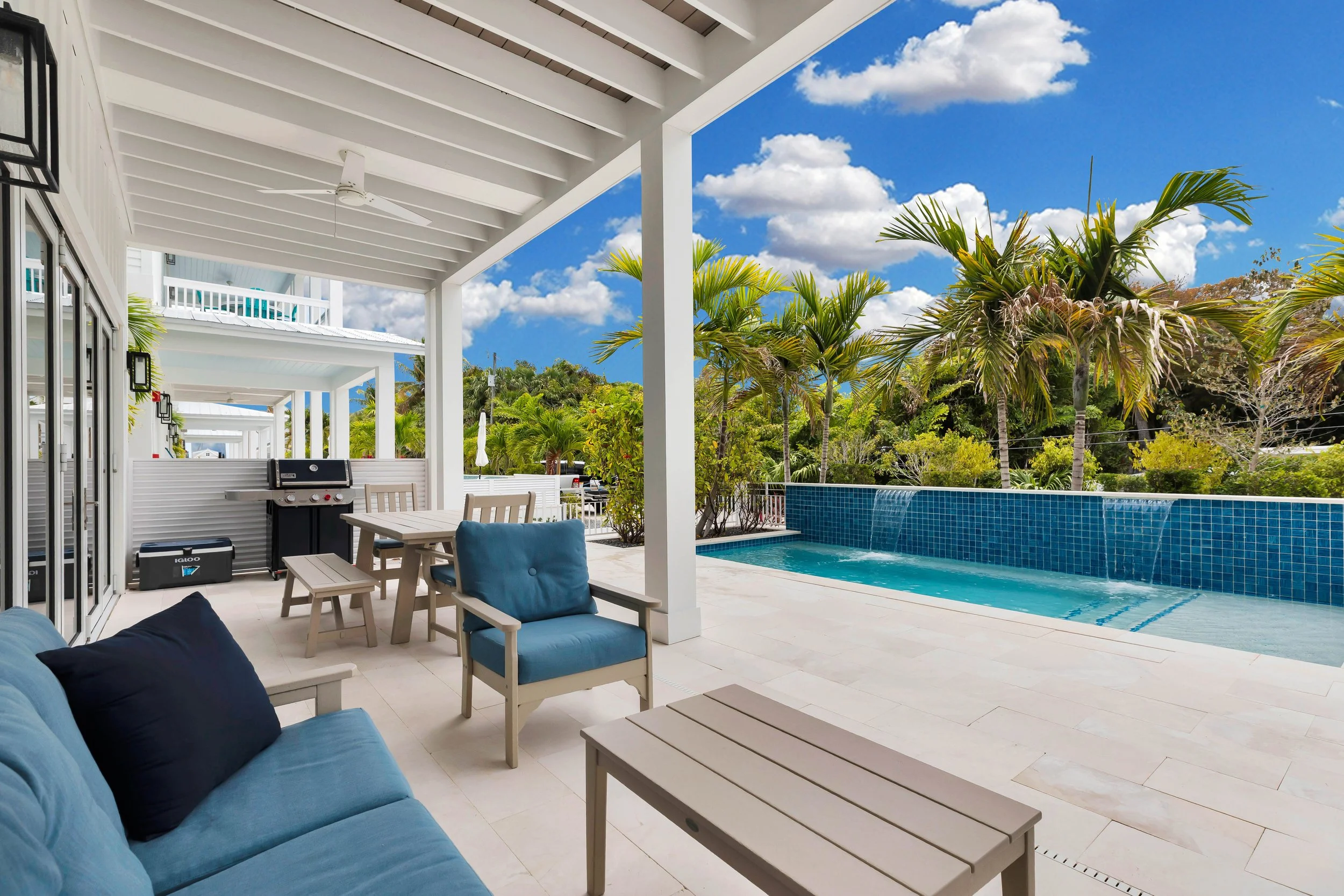 Poolside lounging area