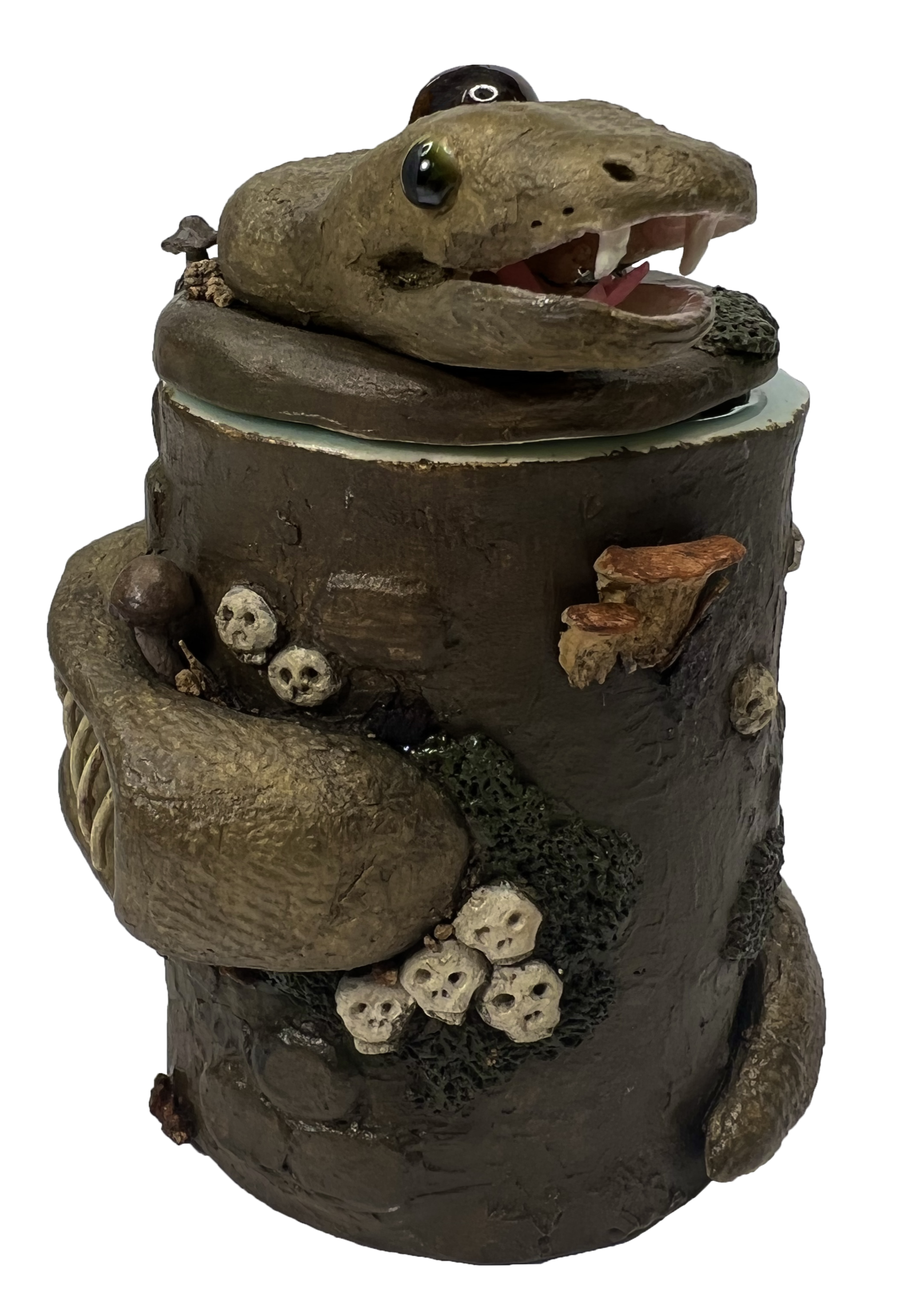 CREATURE OF THE CATACOMBS JAR


(Ceramic, aluminum wire, glaze, acrylic paint, Sculpey Premo clay)