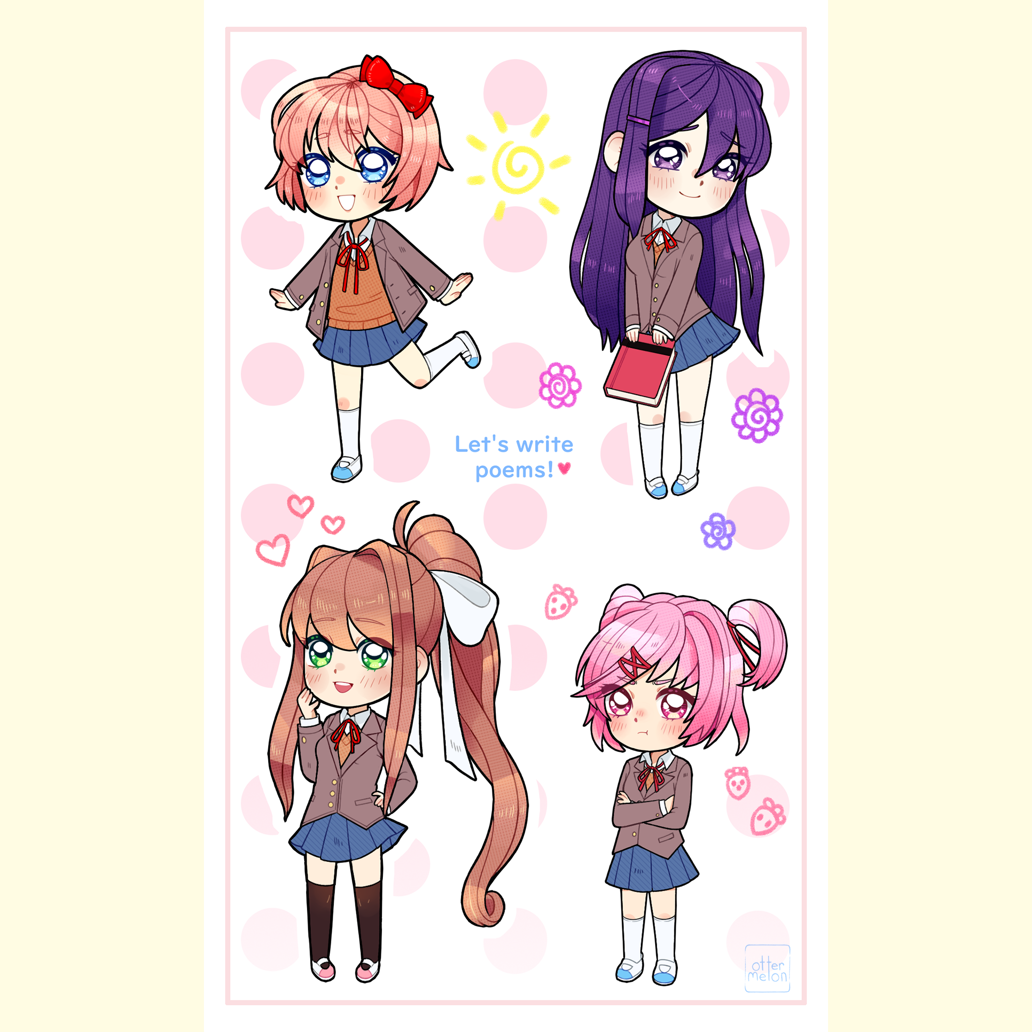 DDLC Vinyl Sticker Sheet