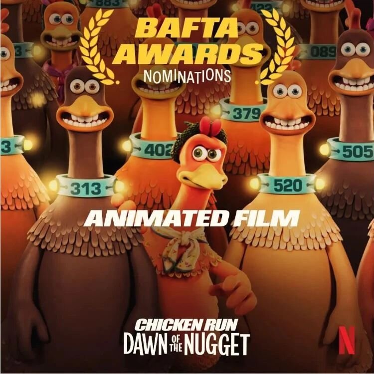 The Chickens are nominated for a BAFTA!?! Amazing to celebrate this with the crew who worked for literal years to bring them to the big screen 🐔

#aardmananimations #chickenrun #netflixanimation #chickenrun2 #chickenrundawnofthenugget @bafta #bafta 