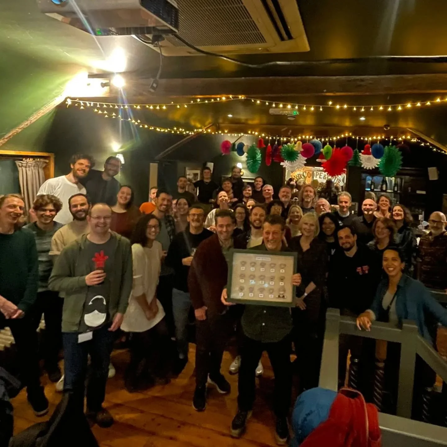 A room full of animators coming together to celebrate Loyd Price's retirement after 30 years at Aardman! Loyd taught me animation on a short course 10 years ago and has been instrumental in my career &amp; development. I never dreamt I would get this