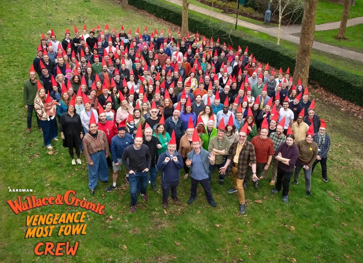 Merry Christmas! 🎅🏽 Wallace &amp; Gromit Vengeance Most Fowl comes out TODAY in the UK on BBC One at 6.10pm - Worldwide release on Netflix Jan 3rd 🤖 
I'm so honored to have been part of this jolly bunch of gnomes (Can you spot me in this pic?) - t