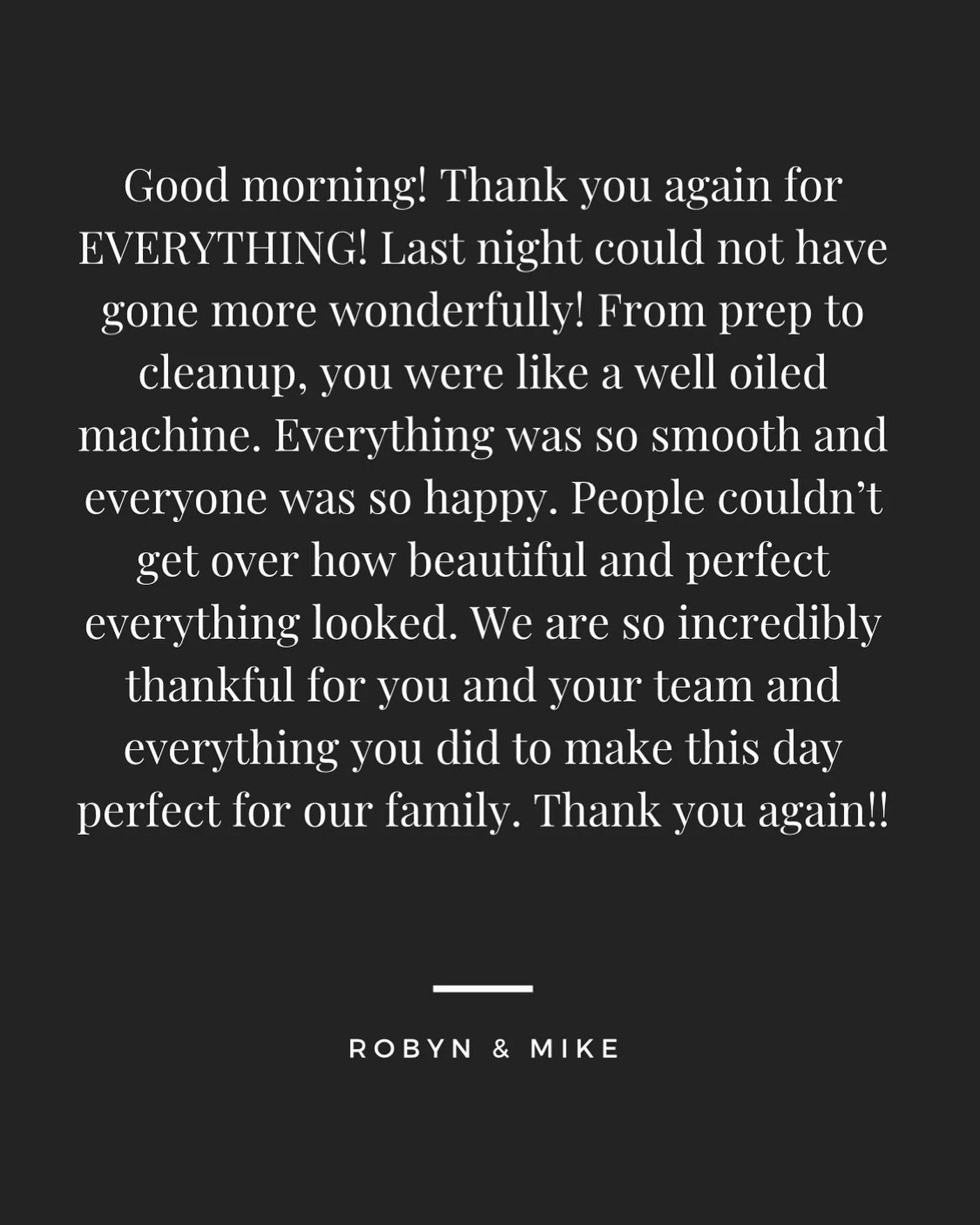 ✨ THIS is why we do what we do ✨

It&rsquo;s not just about planning events or our love for beautiful design &mdash; it&rsquo;s about the experience 💫 The service 🤝 The memories we help create in those rare, precious moments people get to slow down