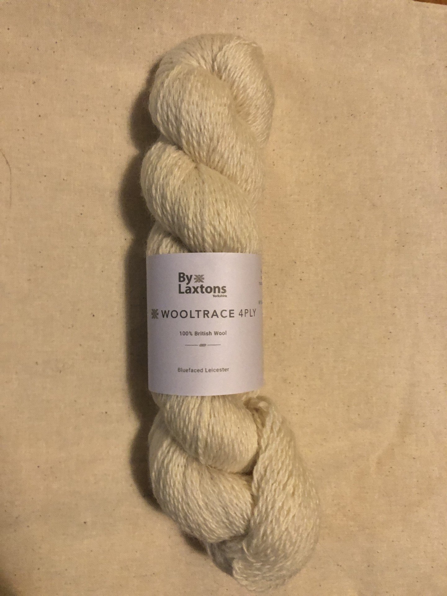 50g 4ply hank - Ecru - Wooltrace