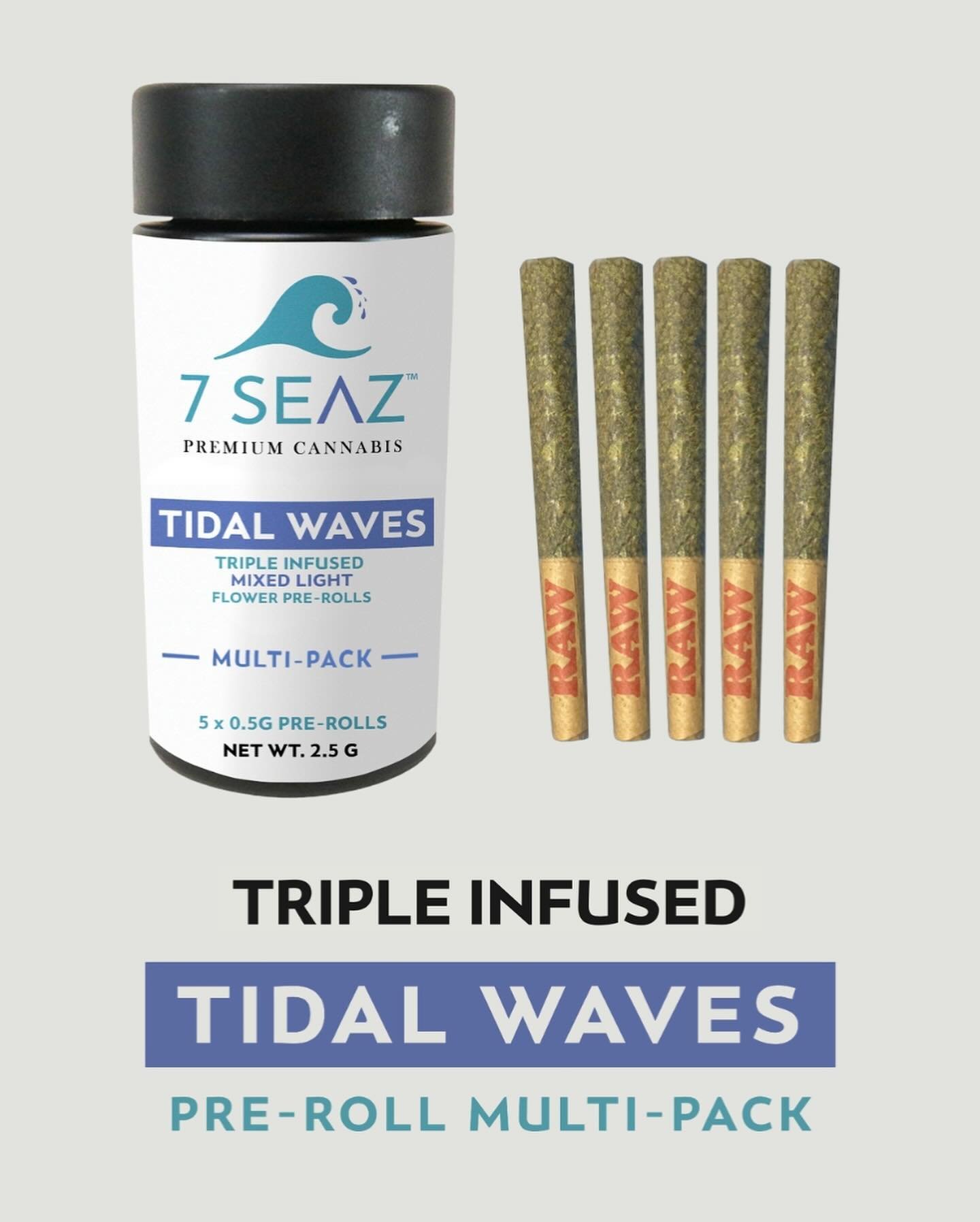 Announcing the newest member of the family 👀! 

&ldquo;Tidal Waves&rdquo; is our new multi-pack 2.5g triple infused option 🌊🌊🌊. 

SWIPE RIGHT ➡️ FOR FLAVOR ✈️.
