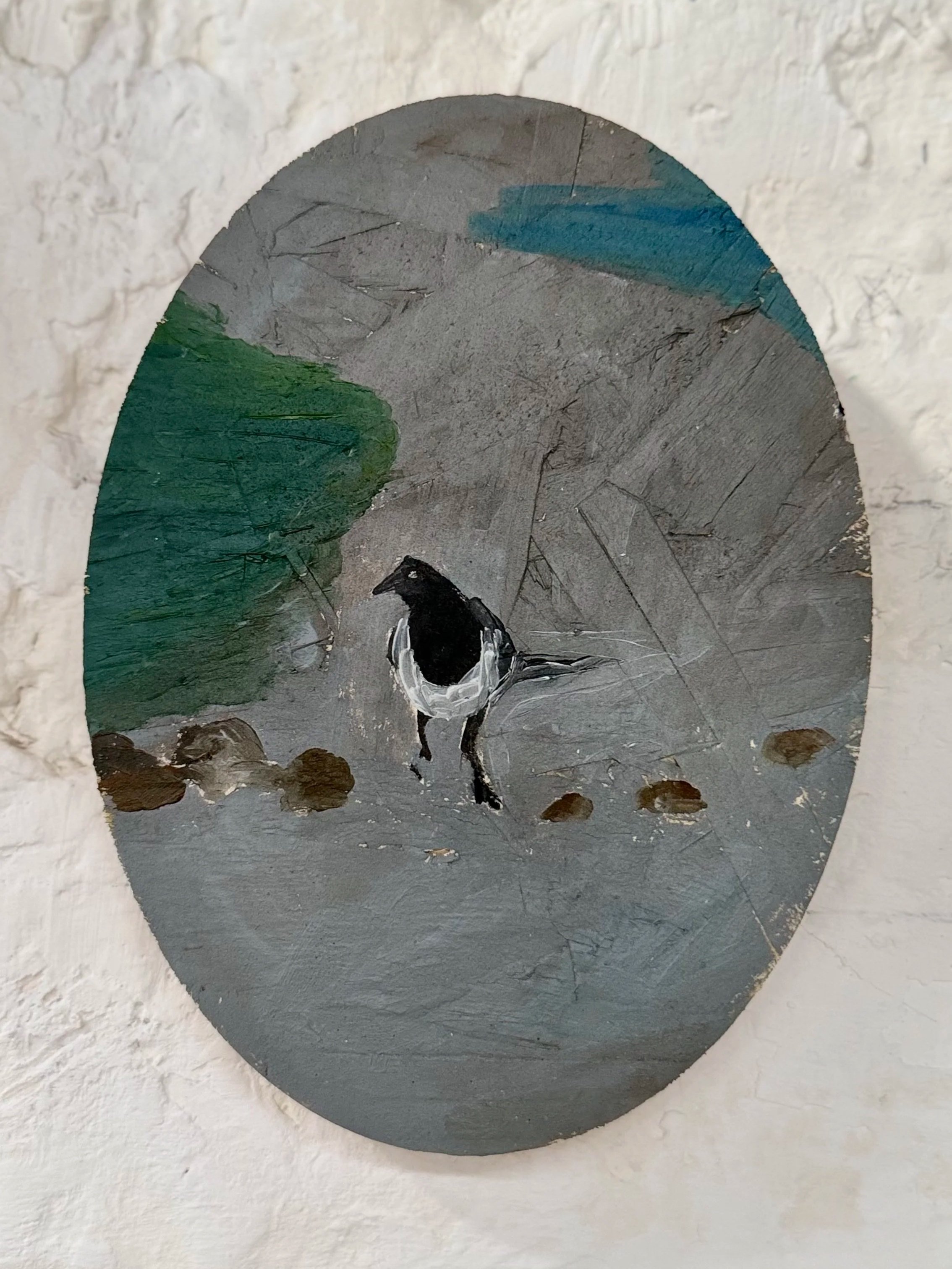 Day Old Meal Deal (2026), 14 x 19 x 1.8 cm, oil on osb