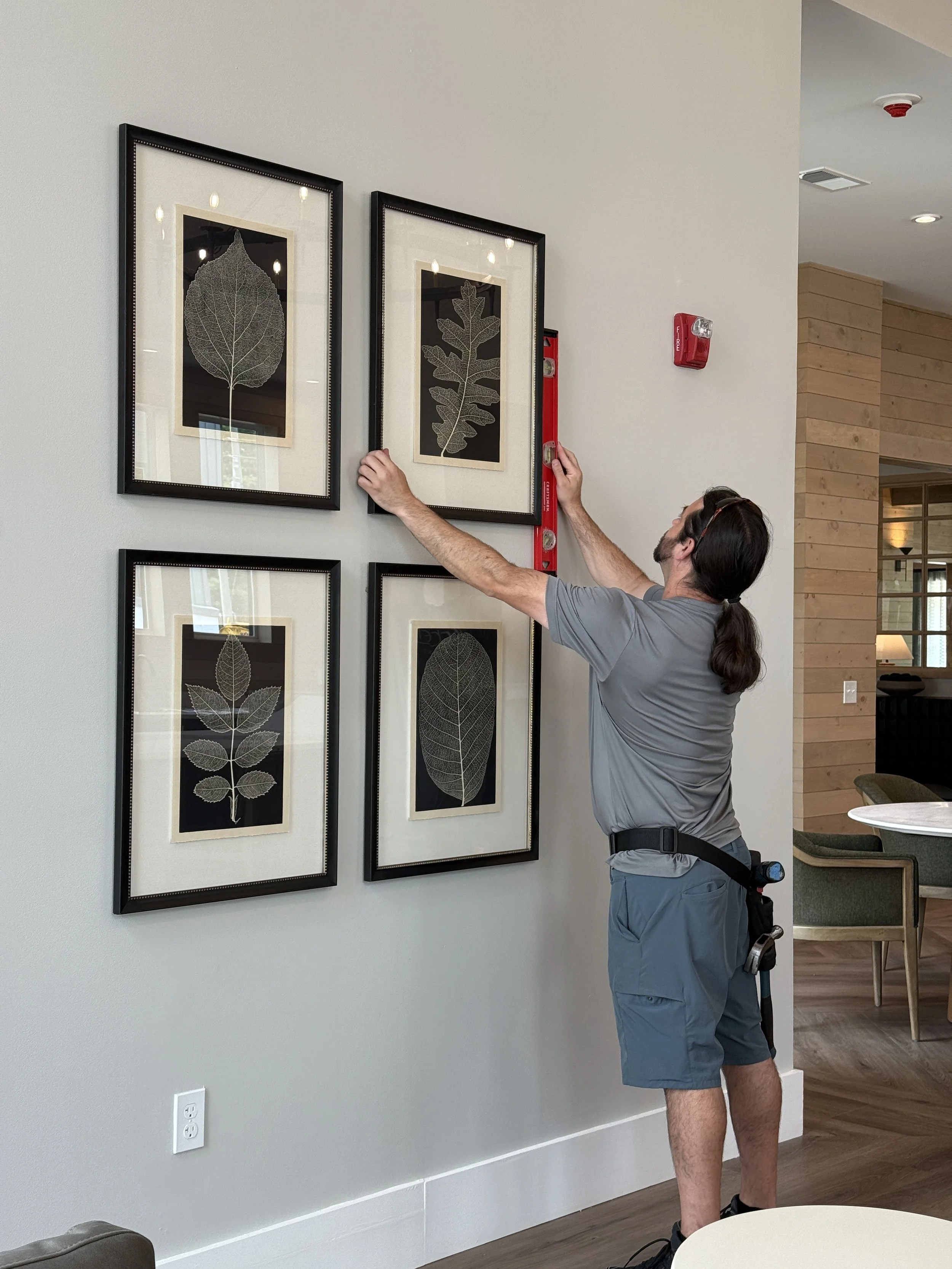 Art installation by Red Pen Procurement for senior living interior design project.