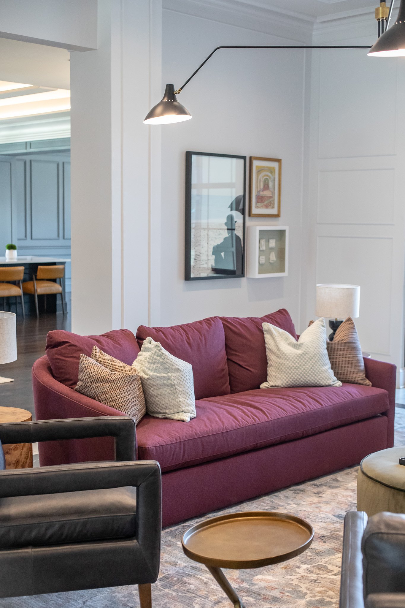 A modern multifamily interior design project in Georgia. FF&E procurement, FF&E warehousing, and FF&E installation by Red Pen Procurement.